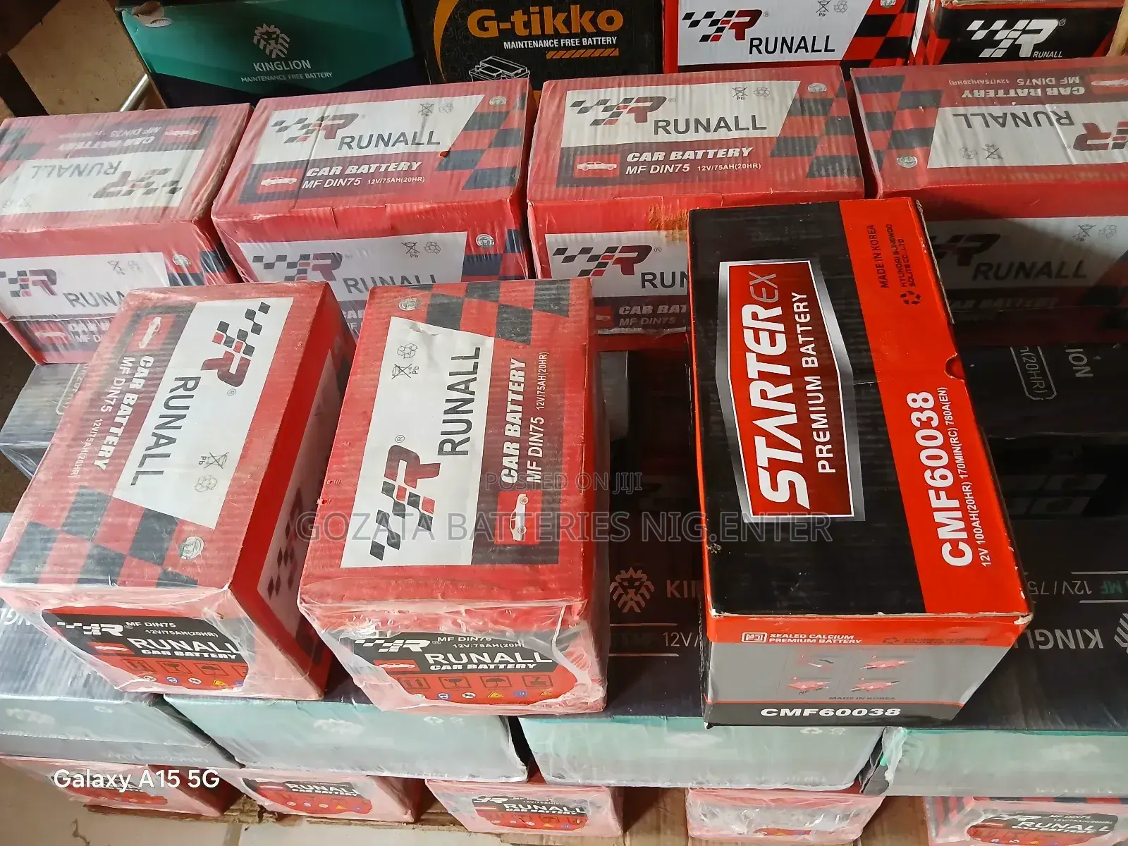 RUNALL Car Battery 75AH Koreat