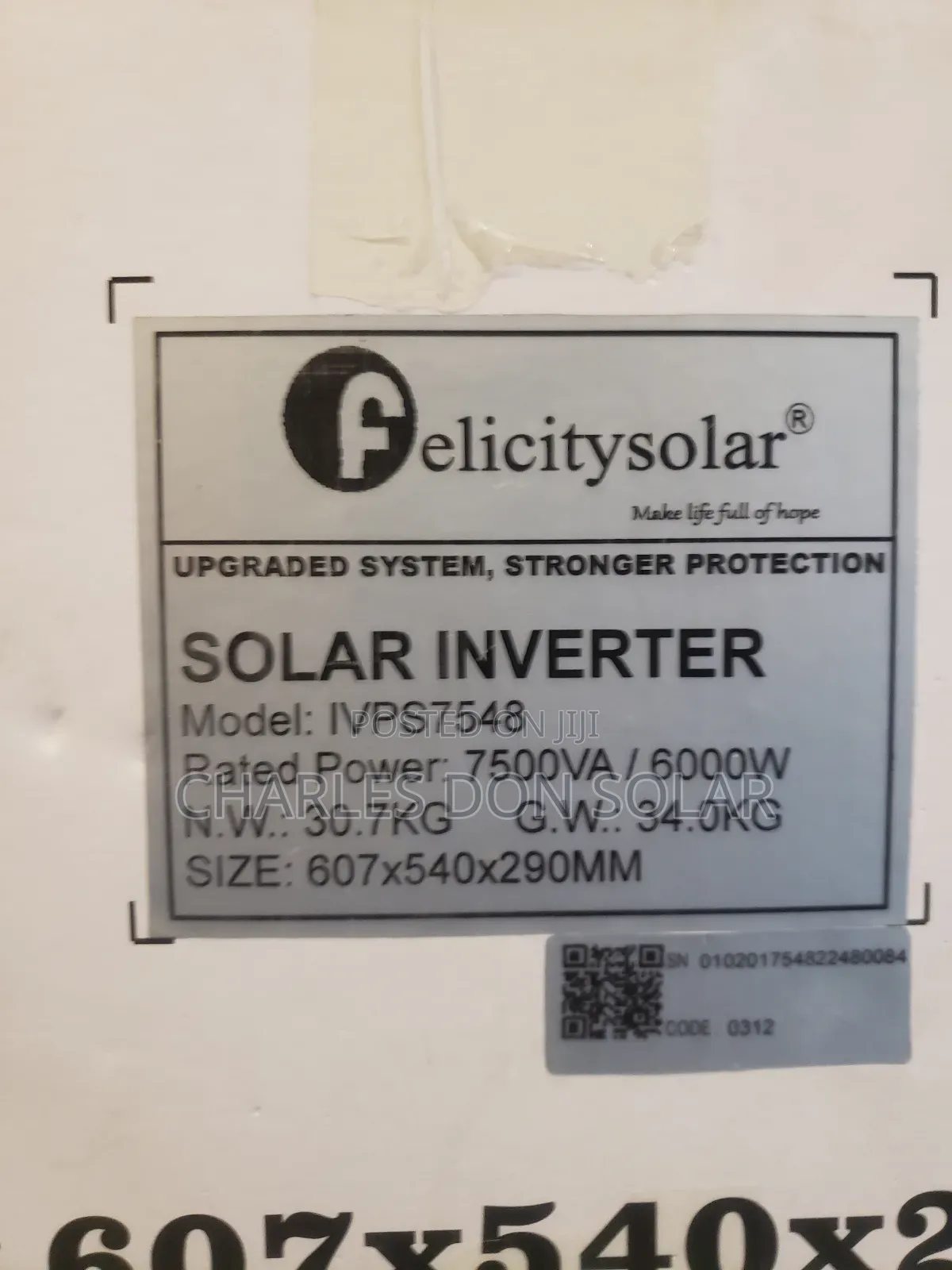 7.5kva Felicity Inverter Non Hybrid