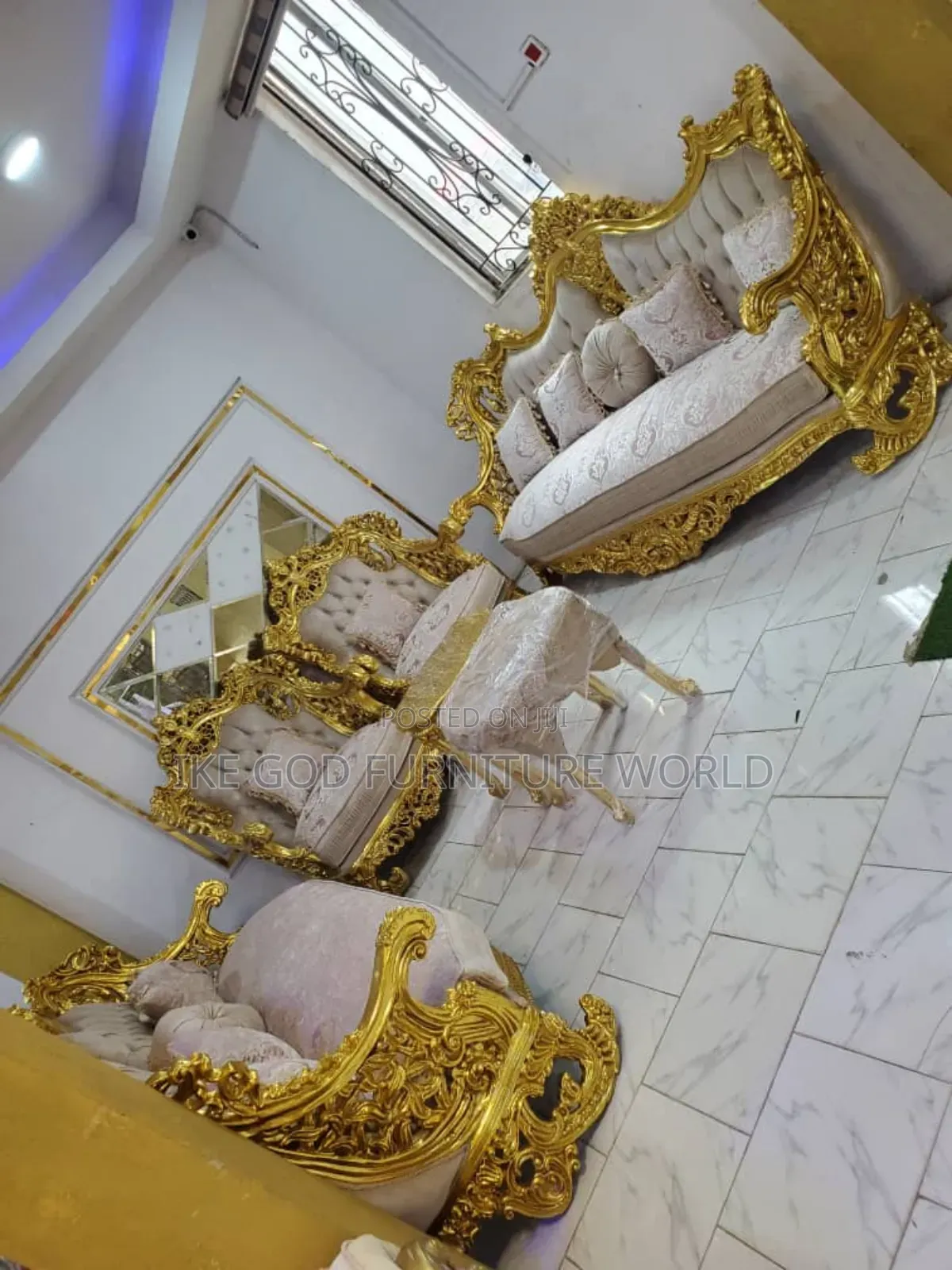 Quality Turkish Royal Fabric Sofa Chair Set