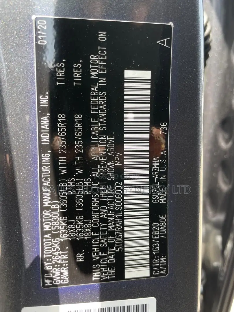 Toyota Highlander XLE FWD 2020 Gray
