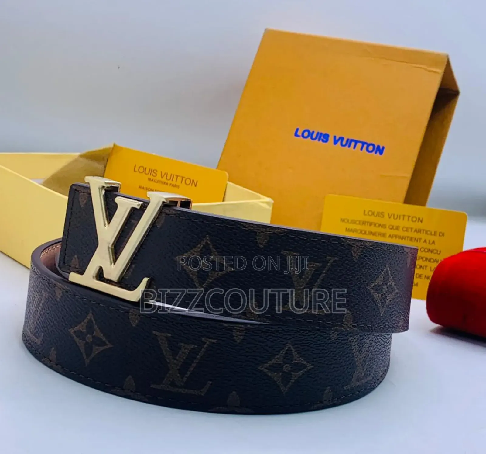 Original Louis Vuitton Leather Belts Available in Store