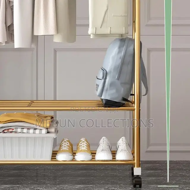Metal Gold Clothing Rack