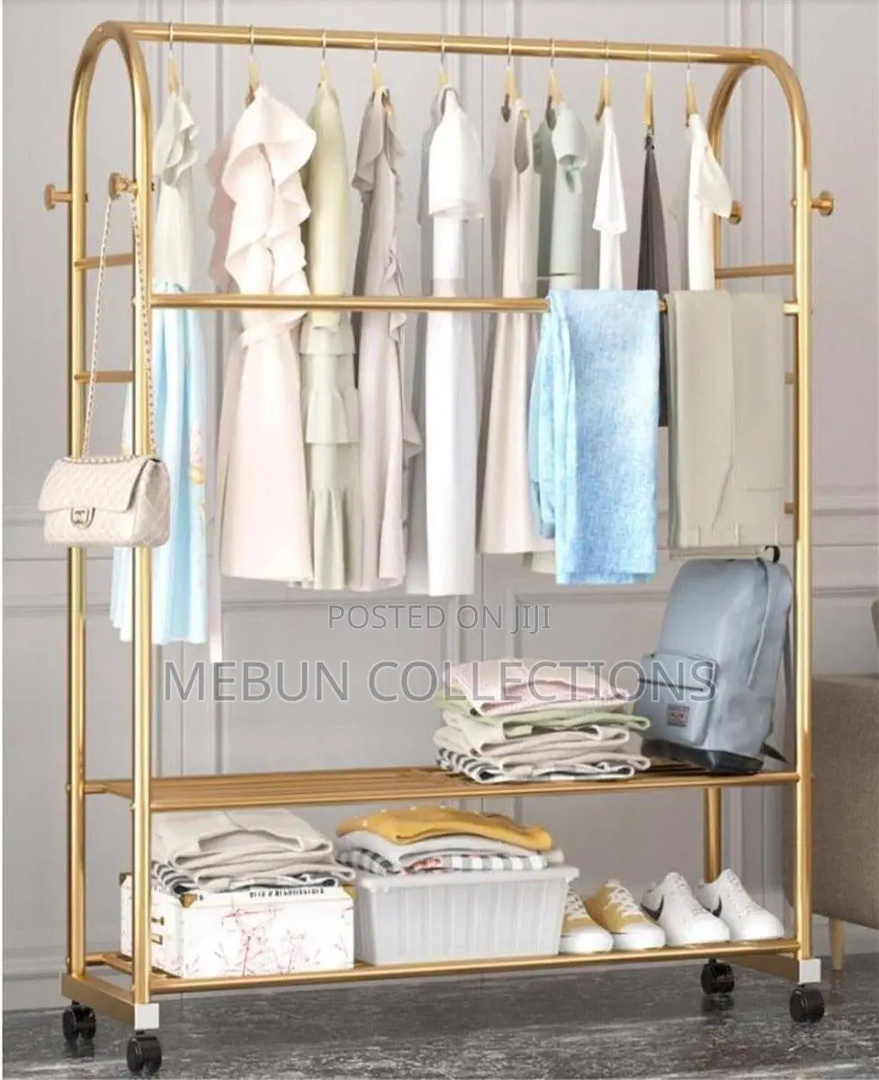 Metal Gold Clothing Rack