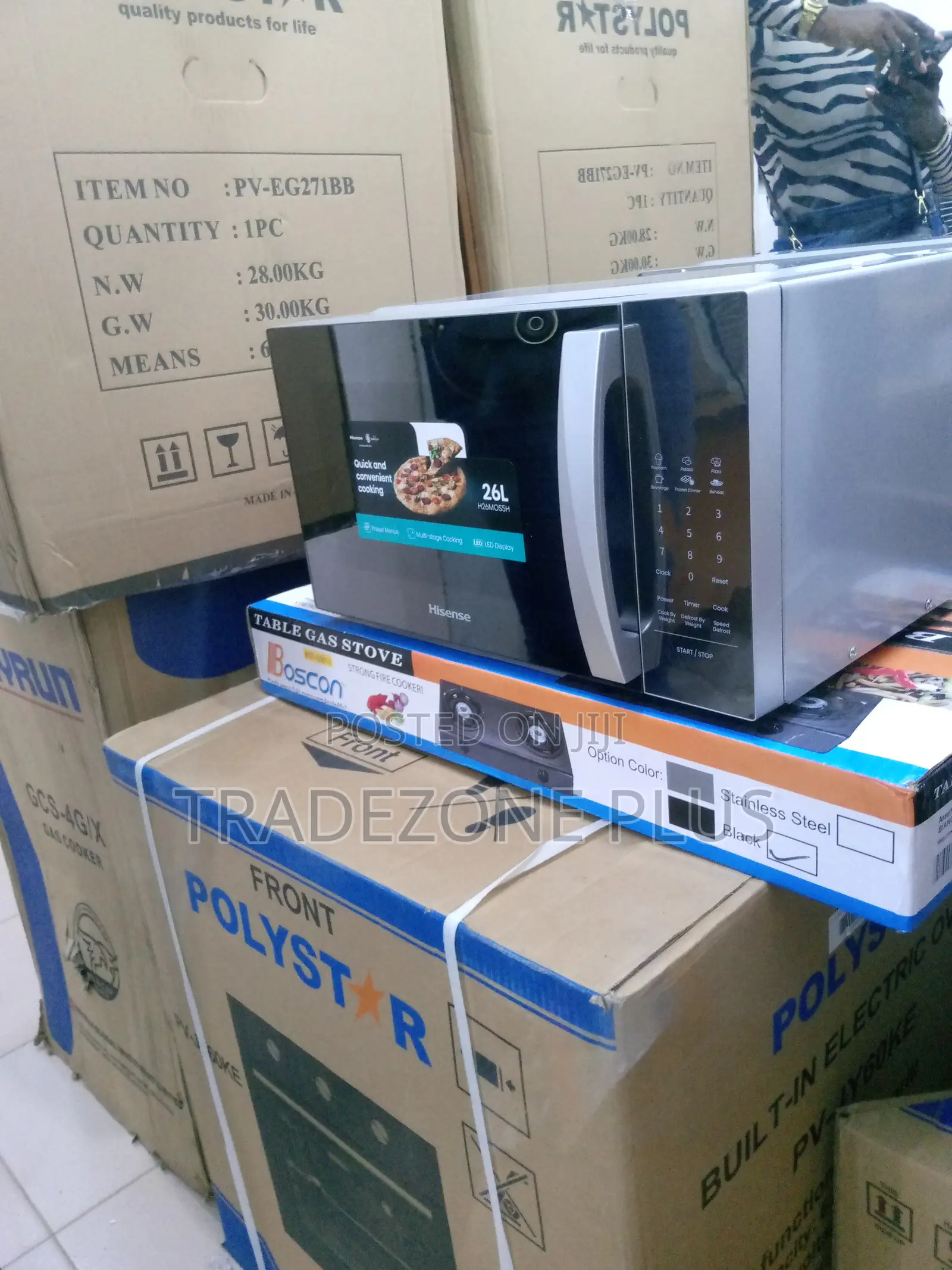 Smart Hisense Electric 26L Gray Microwave Oven