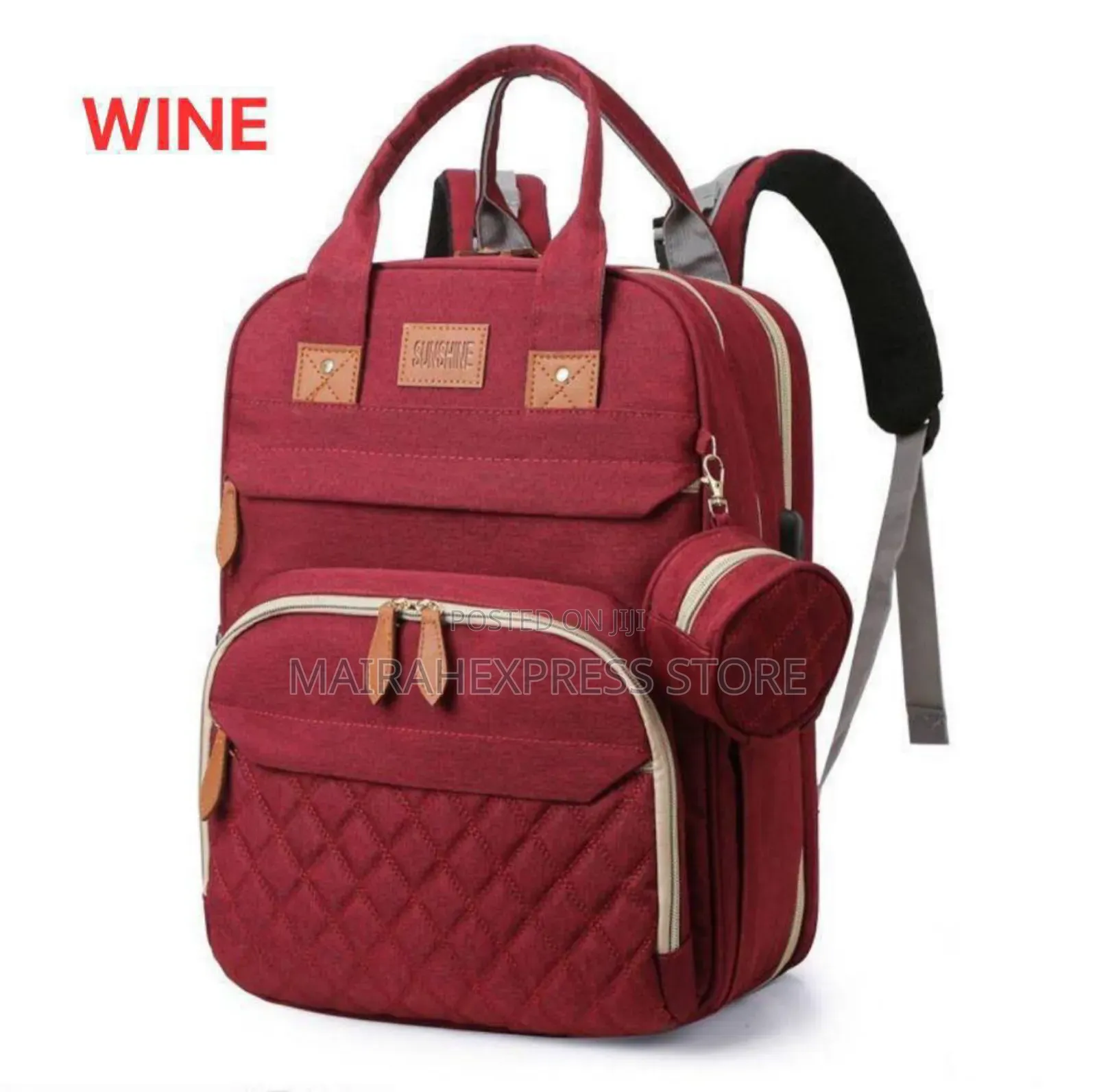 Baby Bed and Nursing/Maternity Backbag With Purse, Net USB