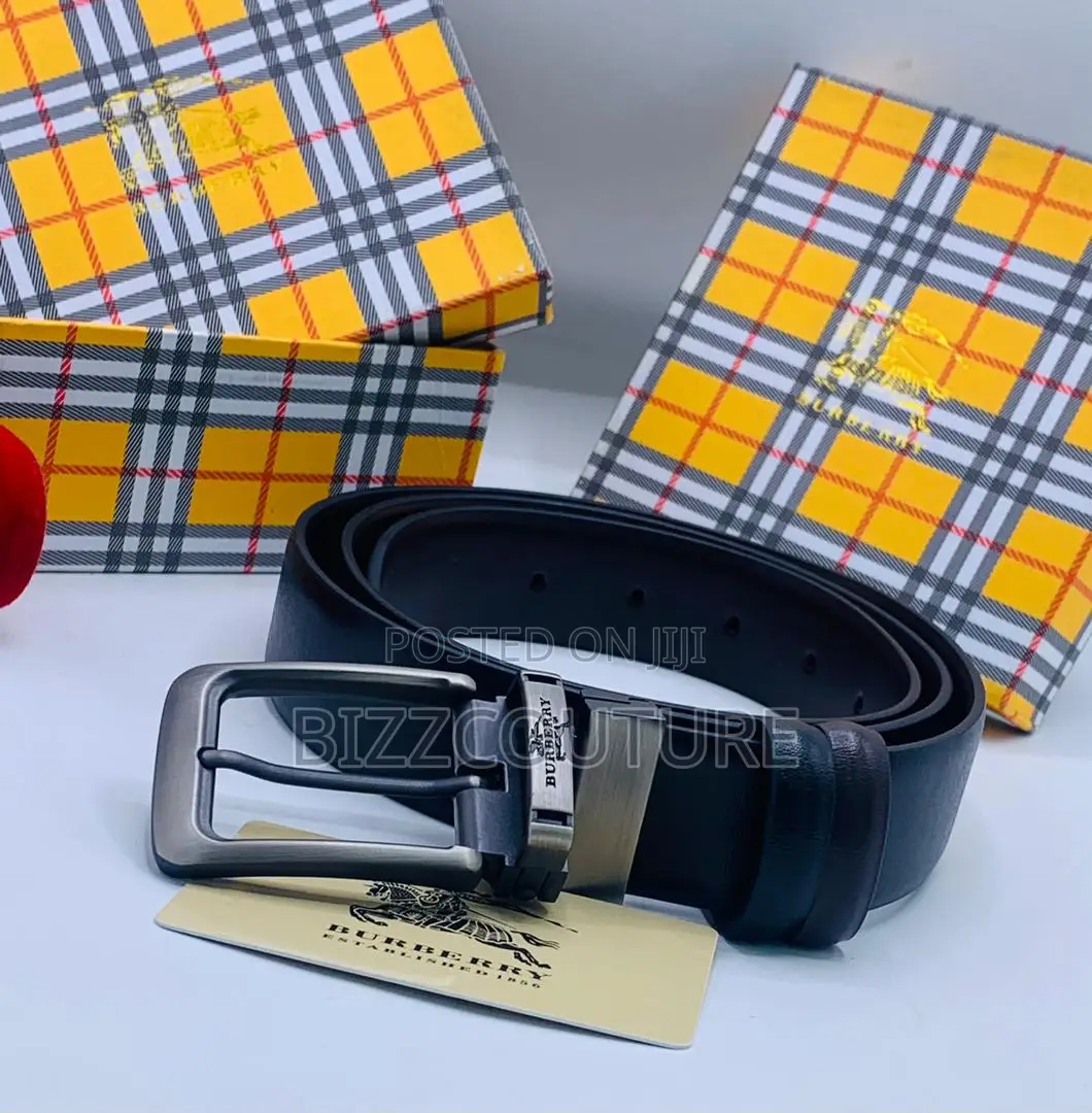Original Burberry Black Leather Belt Is Available in Store