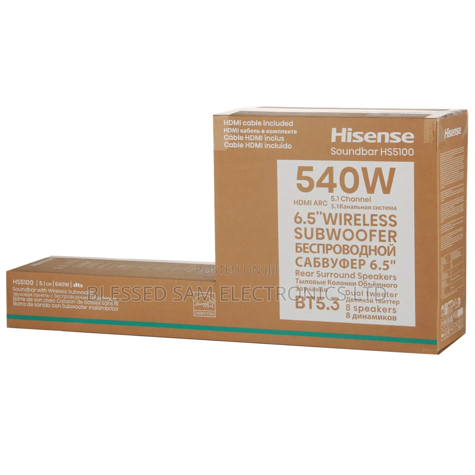 2024 New>Hisense 540watts Sound Bar Powerful Sound>Bluetooth