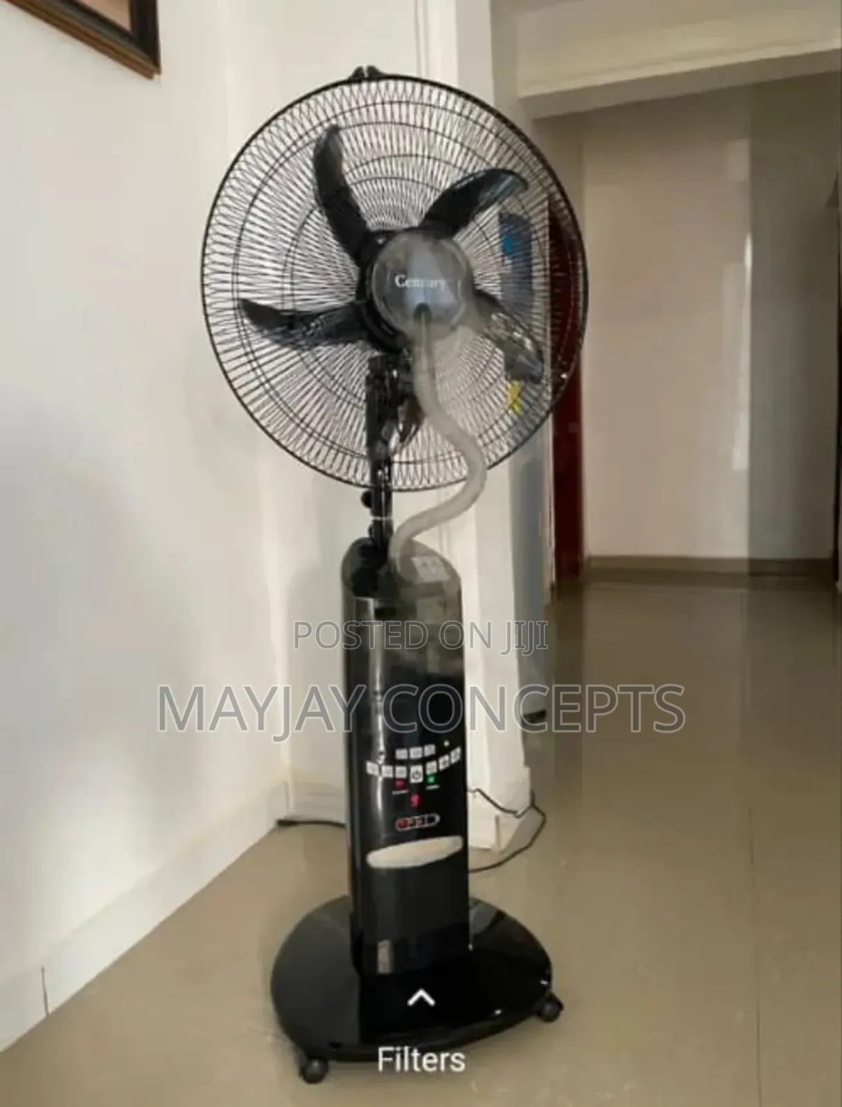 4-in-1 Century Rechargeable Mist Standing Fan-Supports Solar