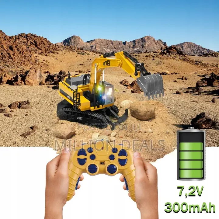 Unique 2.4G 14 Channels Alloy Truck Kids Excavator Toy