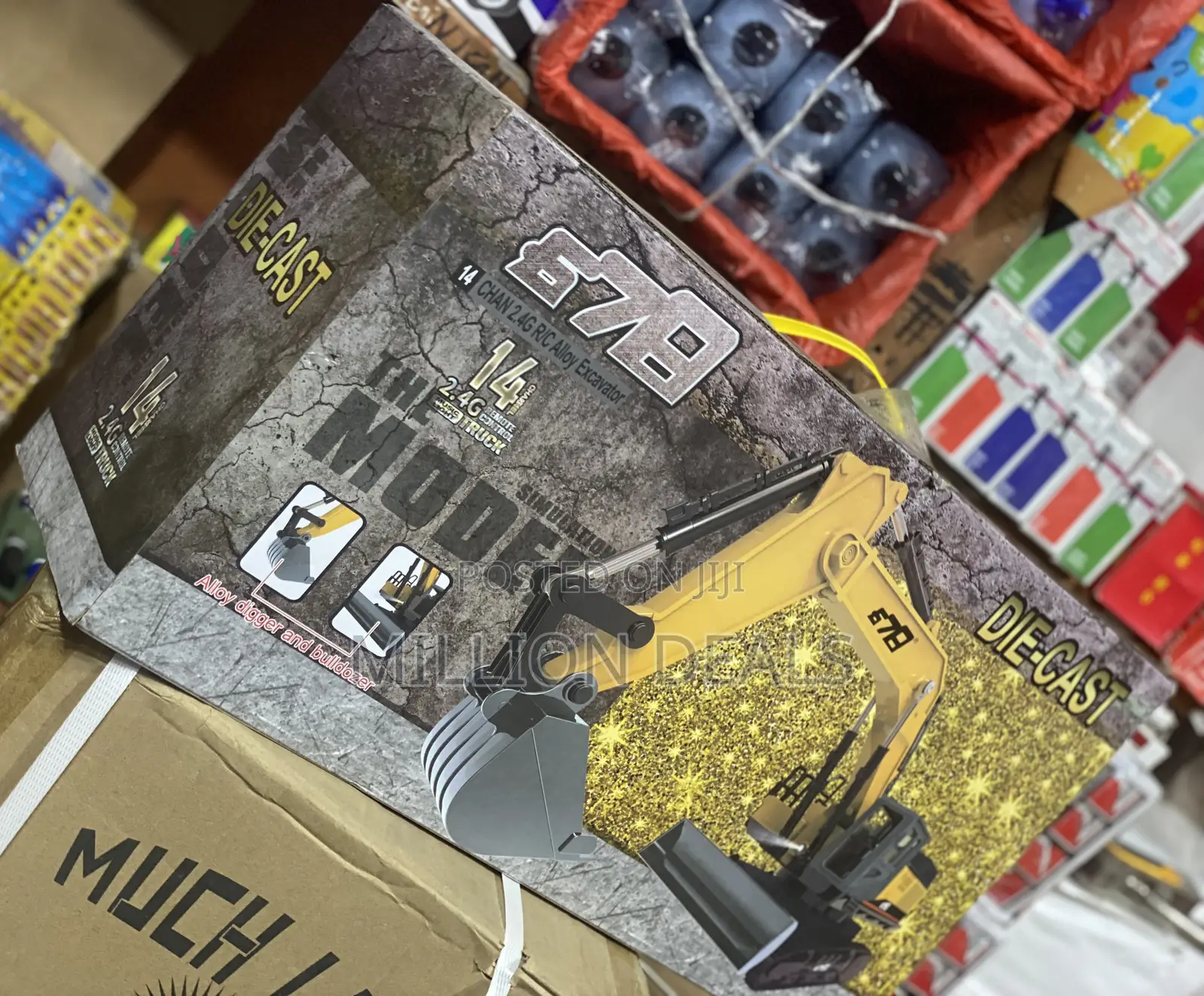 Unique 2.4G 14 Channels Alloy Truck Kids Excavator Toy