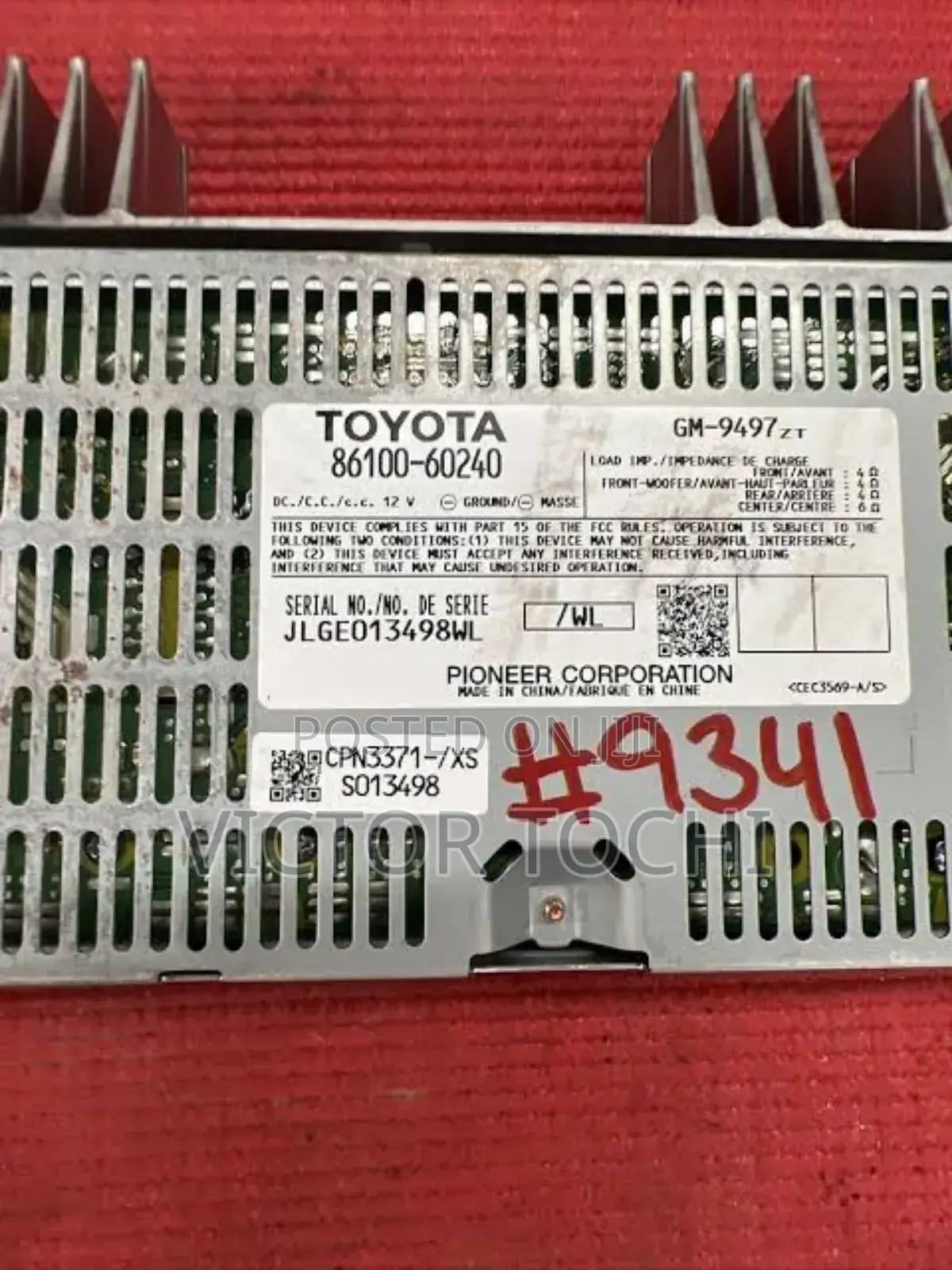 Lexus Gx460 2011 Car Radio Amplifier