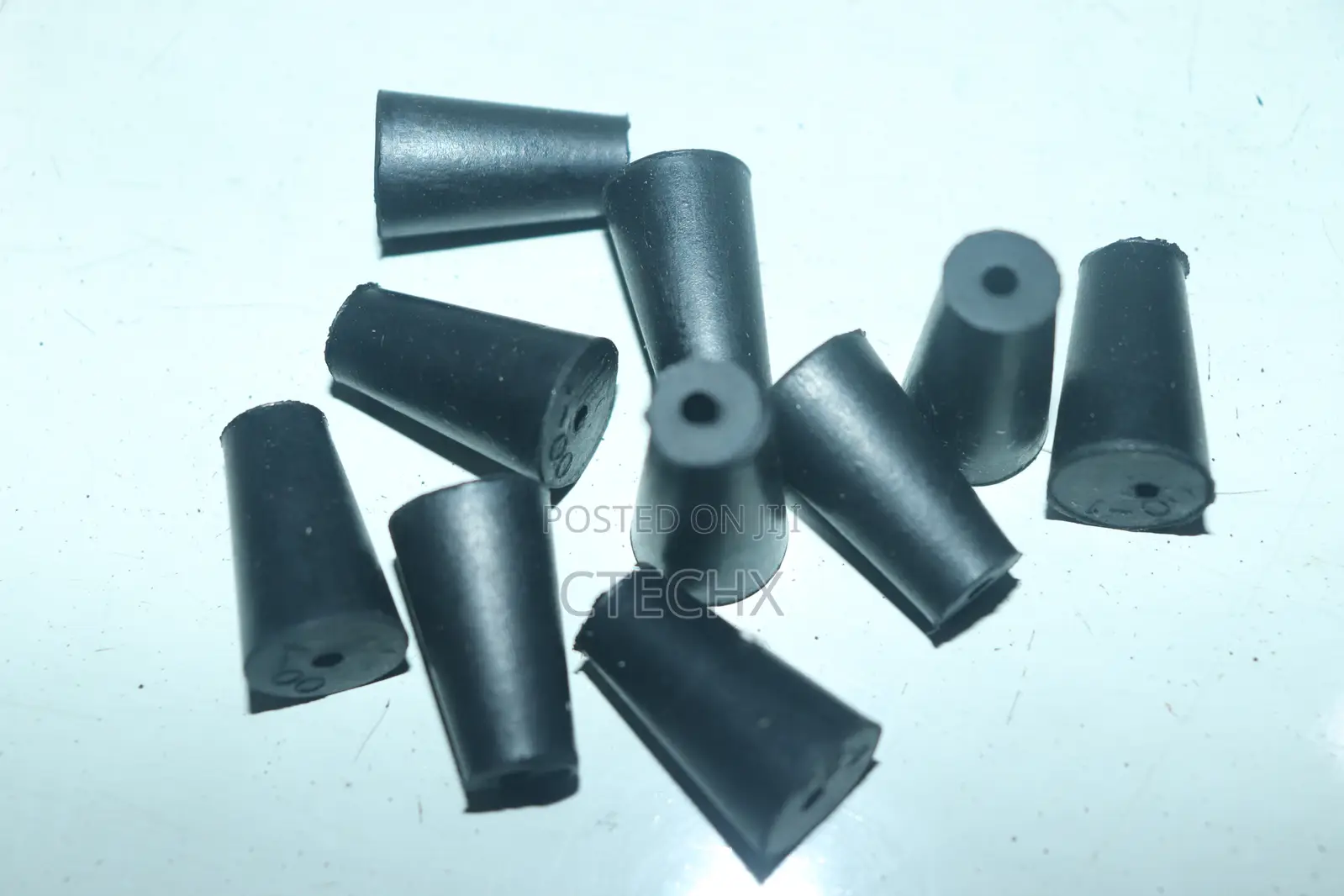 10mm Rubber Stoppers With Hole 10pcs