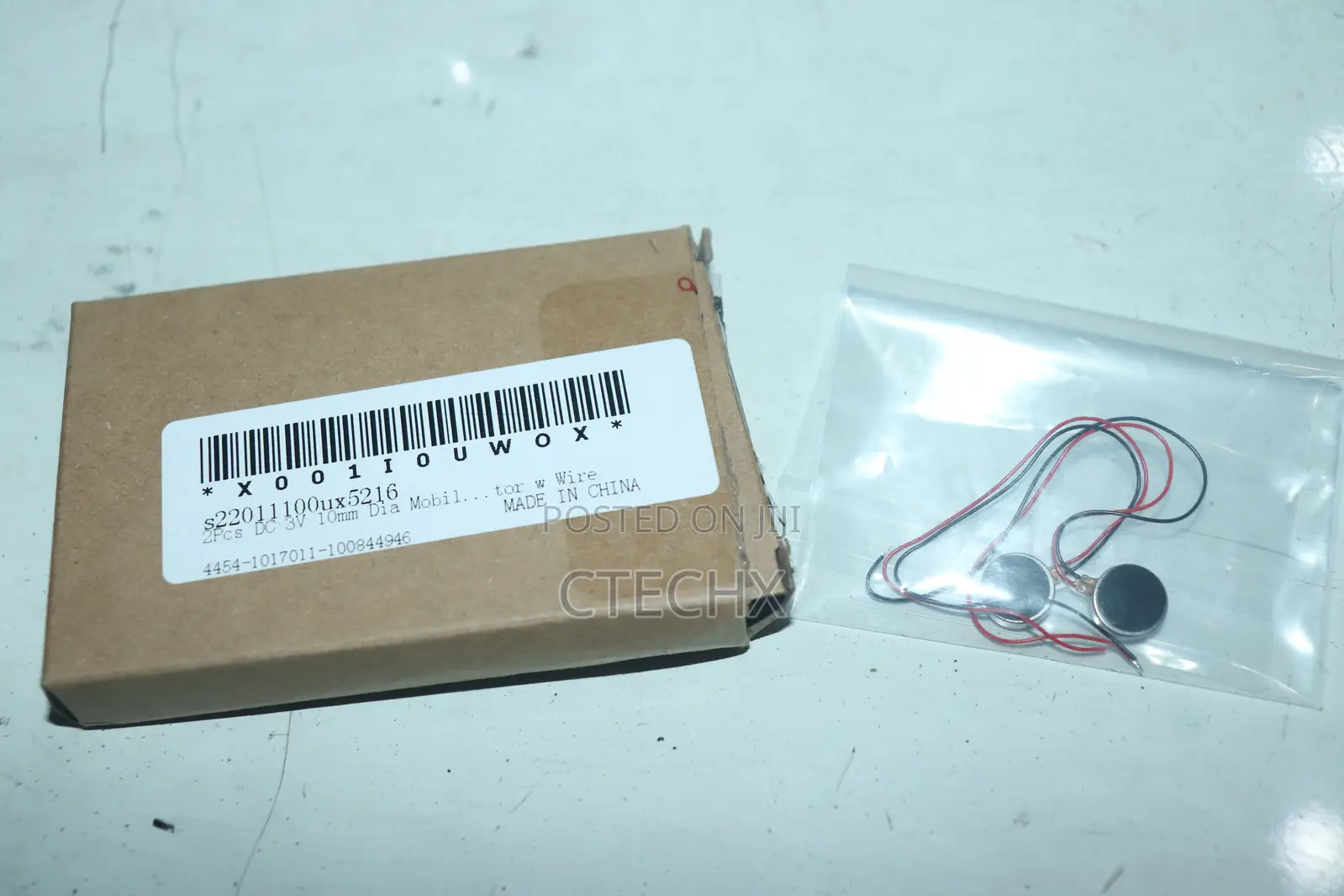 DC 3V 10mm Mobile Coin Flat Vibrating Vibration Motor Wire
