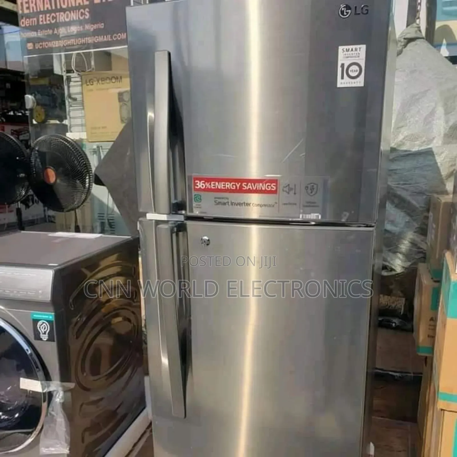 New LG 308L Smart Inverter Double Door Fridge Fast Cooling