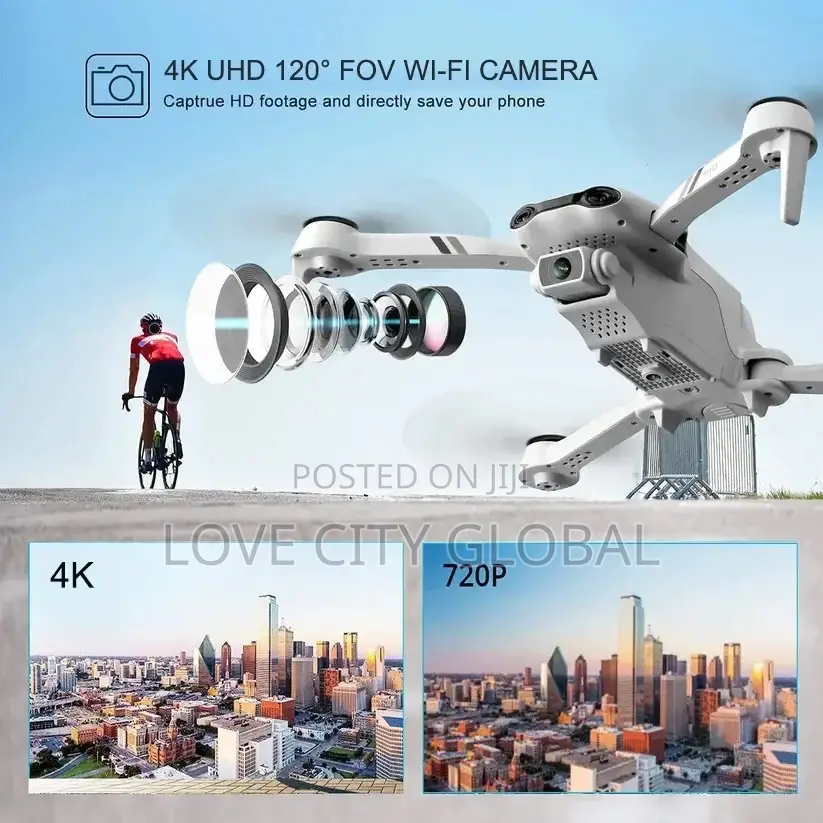 F10 Wifi Hd 1000m FPV Camera Drone 5g Quadcopter 2 Battery