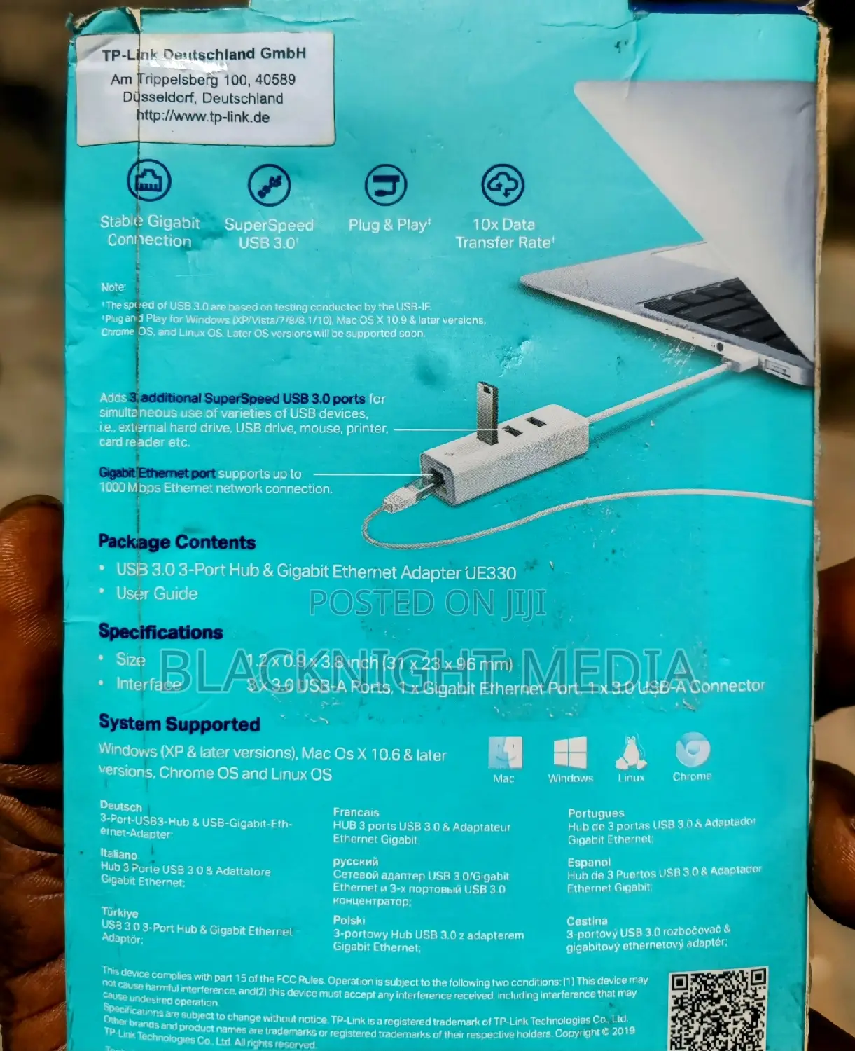 TP Link USB 3-Port Hub Gigabit Ethernet Adapter