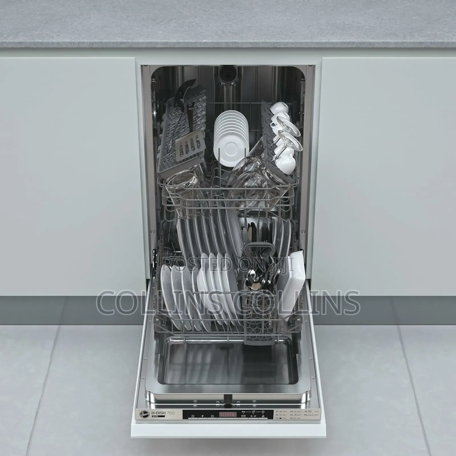 Hoover Slimline Integrated Dishwasher, 10 Place Settings