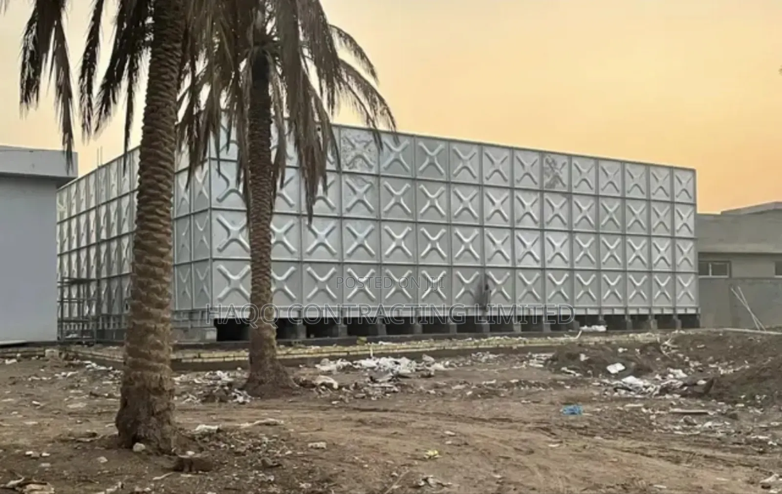 Galvanized Braithwaite Pressed Steel Water Tank Installation