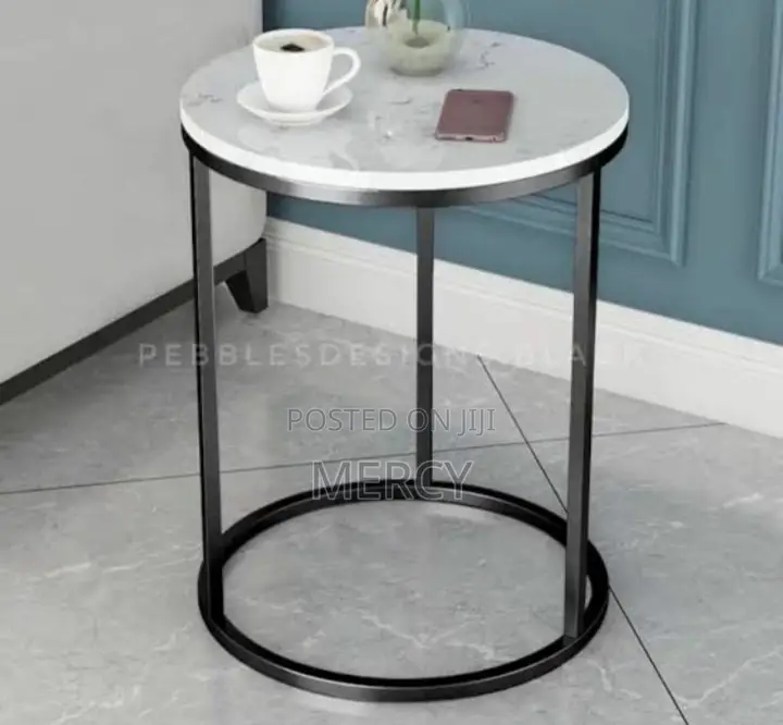 Side Stool With Marble Top
