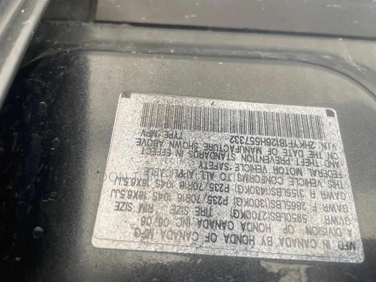 Honda Pilot EX 4x4 (3.5L 6cyl 5A) 2006 Gray
