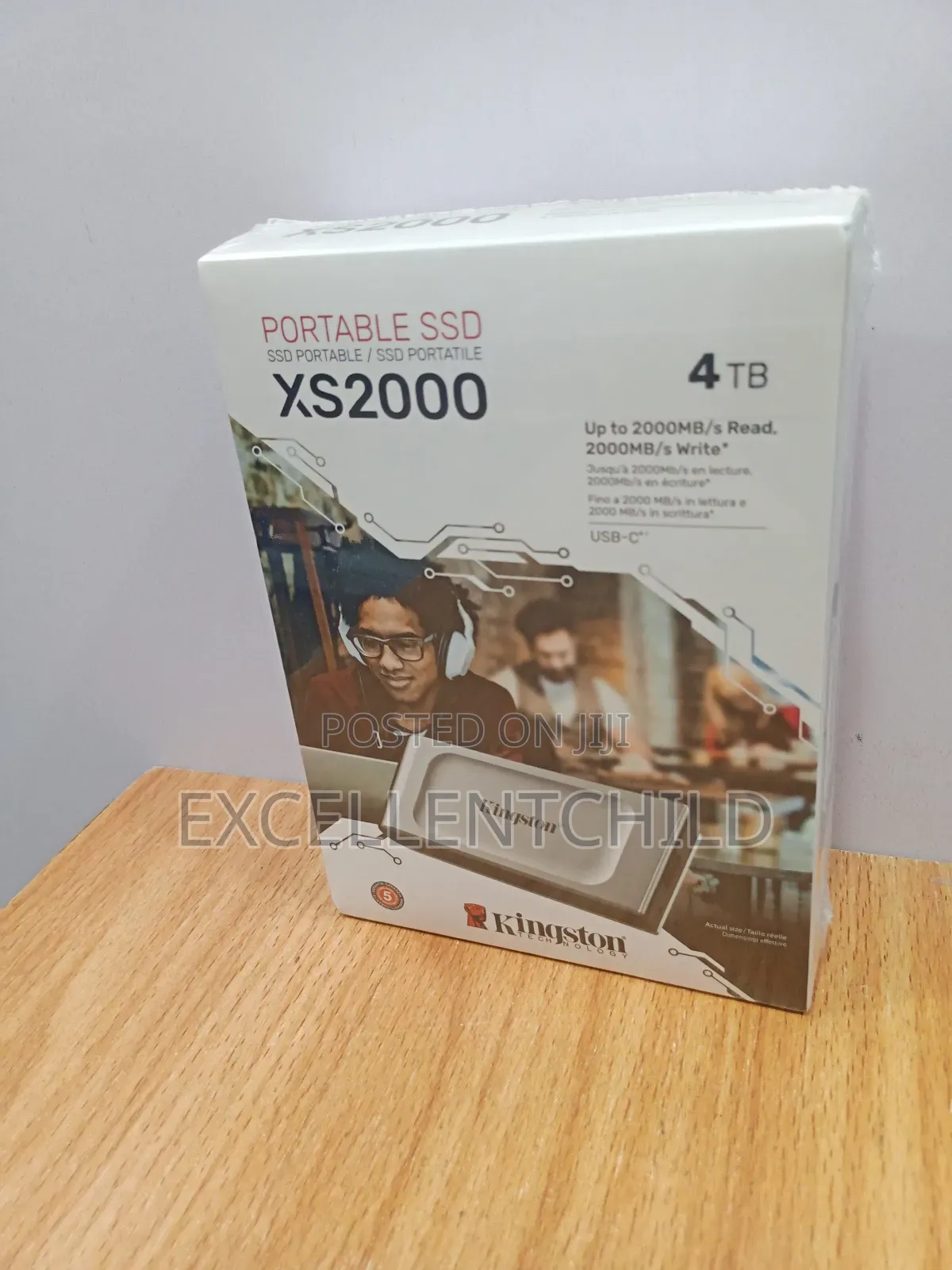 Kingston 4tb Portable Xs2000 Ssd Up To 2000mb/S R W Speeds