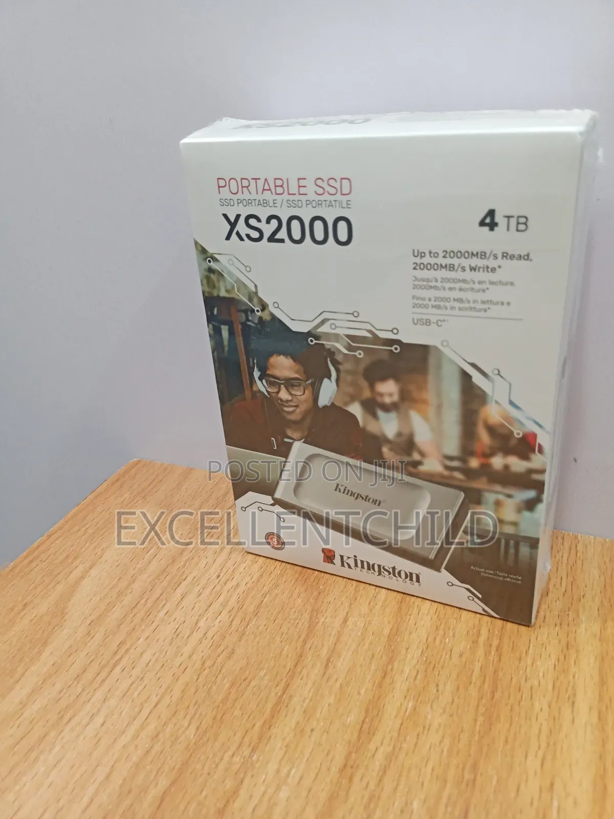 Kingston 4tb Portable Xs2000 Ssd Up To 2000mb/S R W Speeds