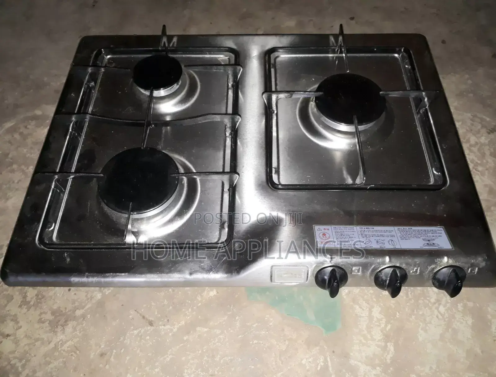 3 Burner Table Top Gas Cooker With Warranty