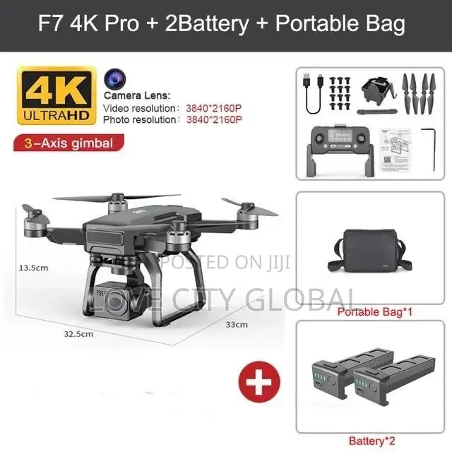 F7s Pro Drone Hd Camera Profesional Drone 5g 2 Battery