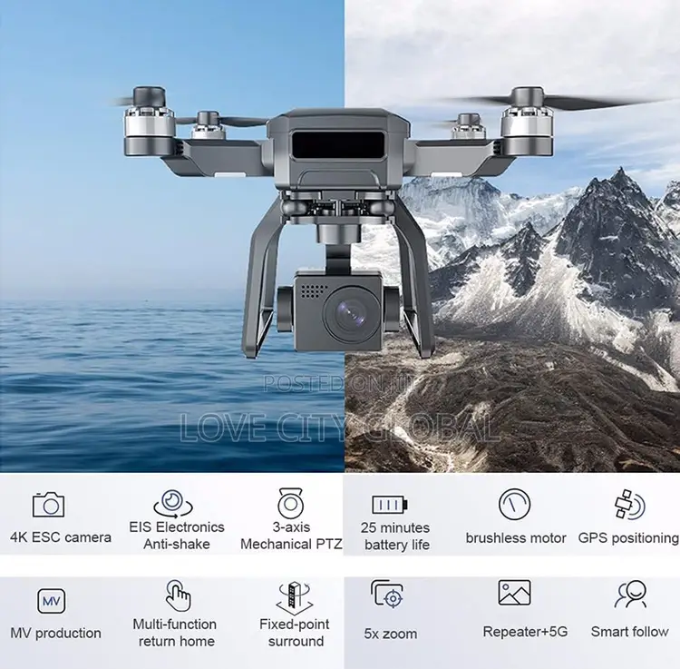 F7s Pro Drone Hd Camera Profesional Drone 5g 2 Battery