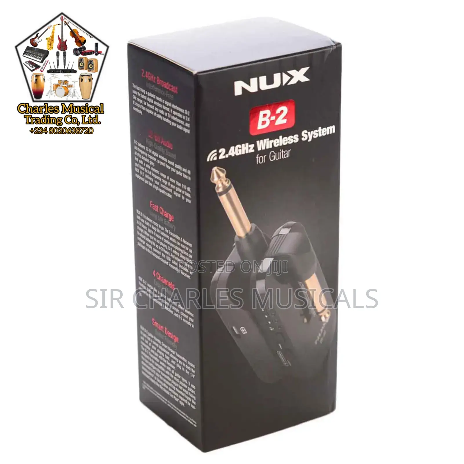 Nux B2 624ghz Wireless System for Guitar