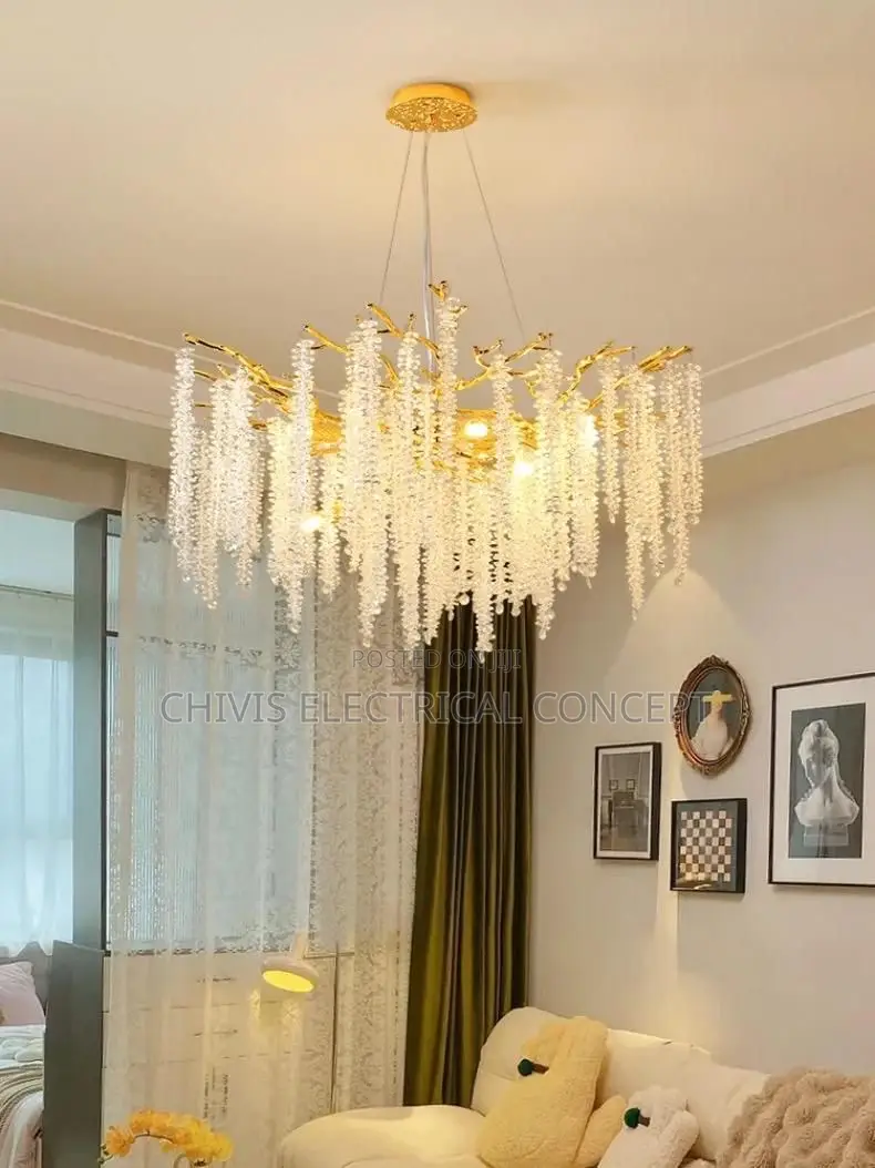 Crystal Chandelier Living Room Golden/Chrome Dining Room
