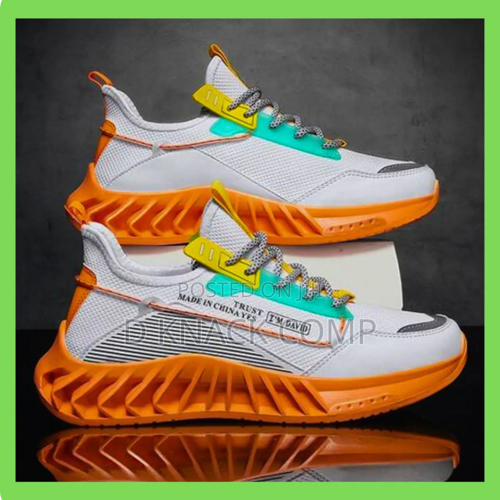 Size 45 Stylish Laced Up Sneakers-multicolor