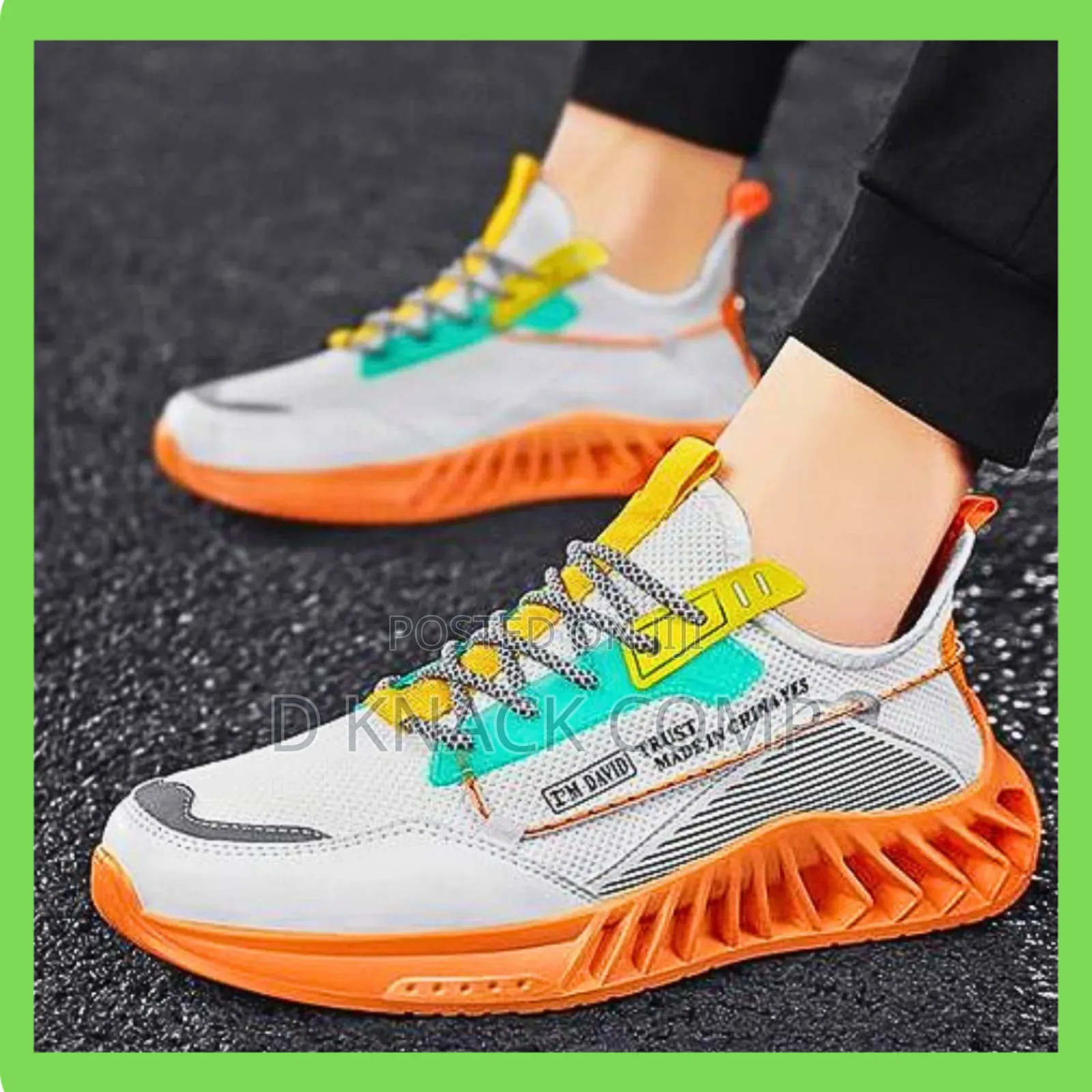 Size 45 Stylish Laced Up Sneakers-multicolor