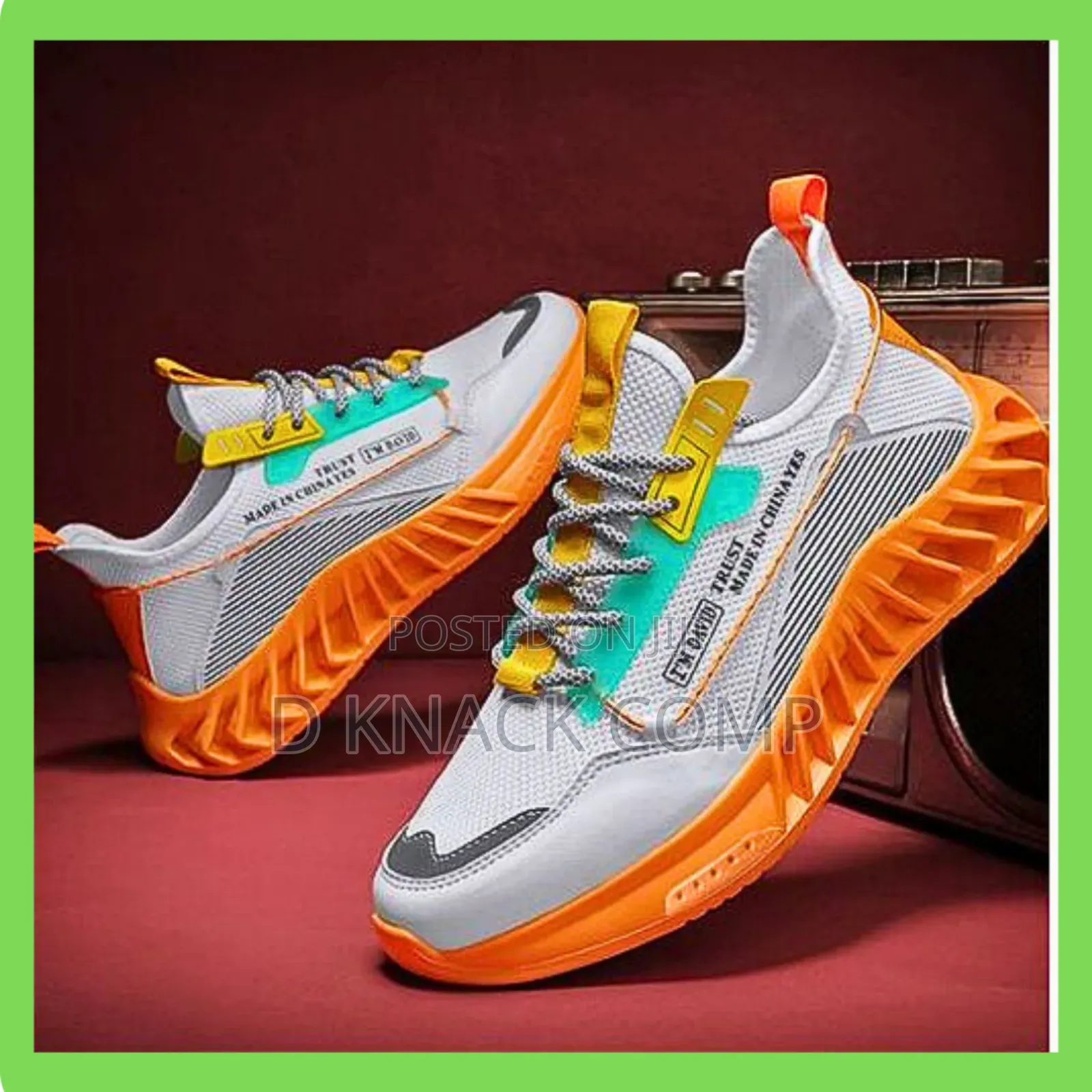 Size 45 Stylish Laced Up Sneakers-multicolor