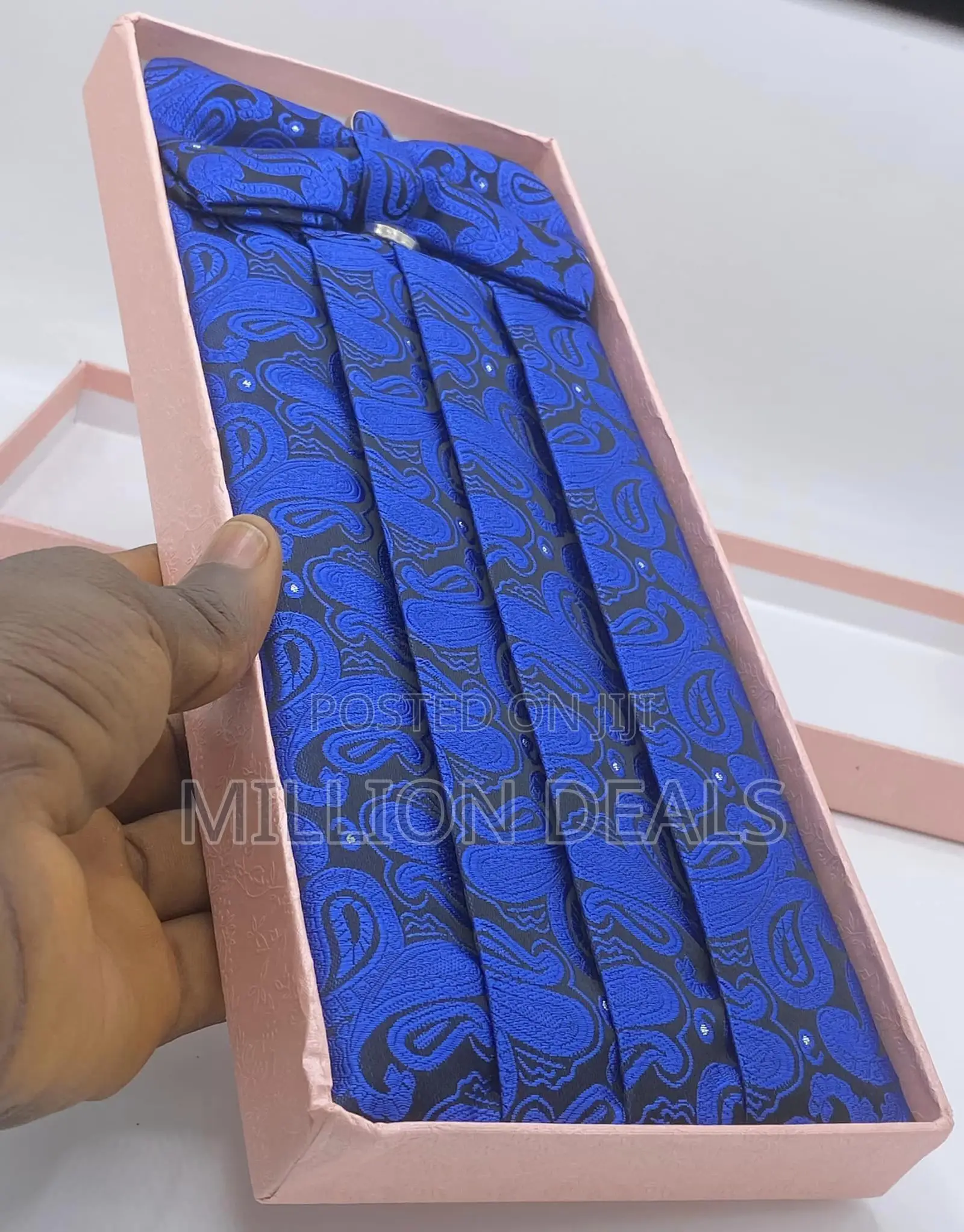 Classic 3-in-1 Bow Tie, Cufflinks N Cummerbund Waist Band