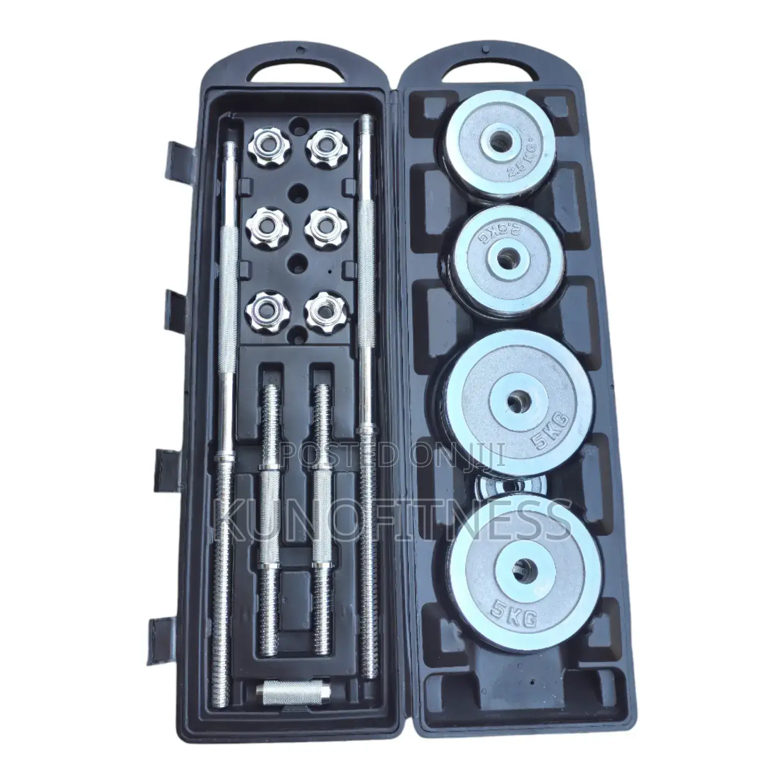 50kg Home Gym Dumbbell Set With Convertible Barbell Rod