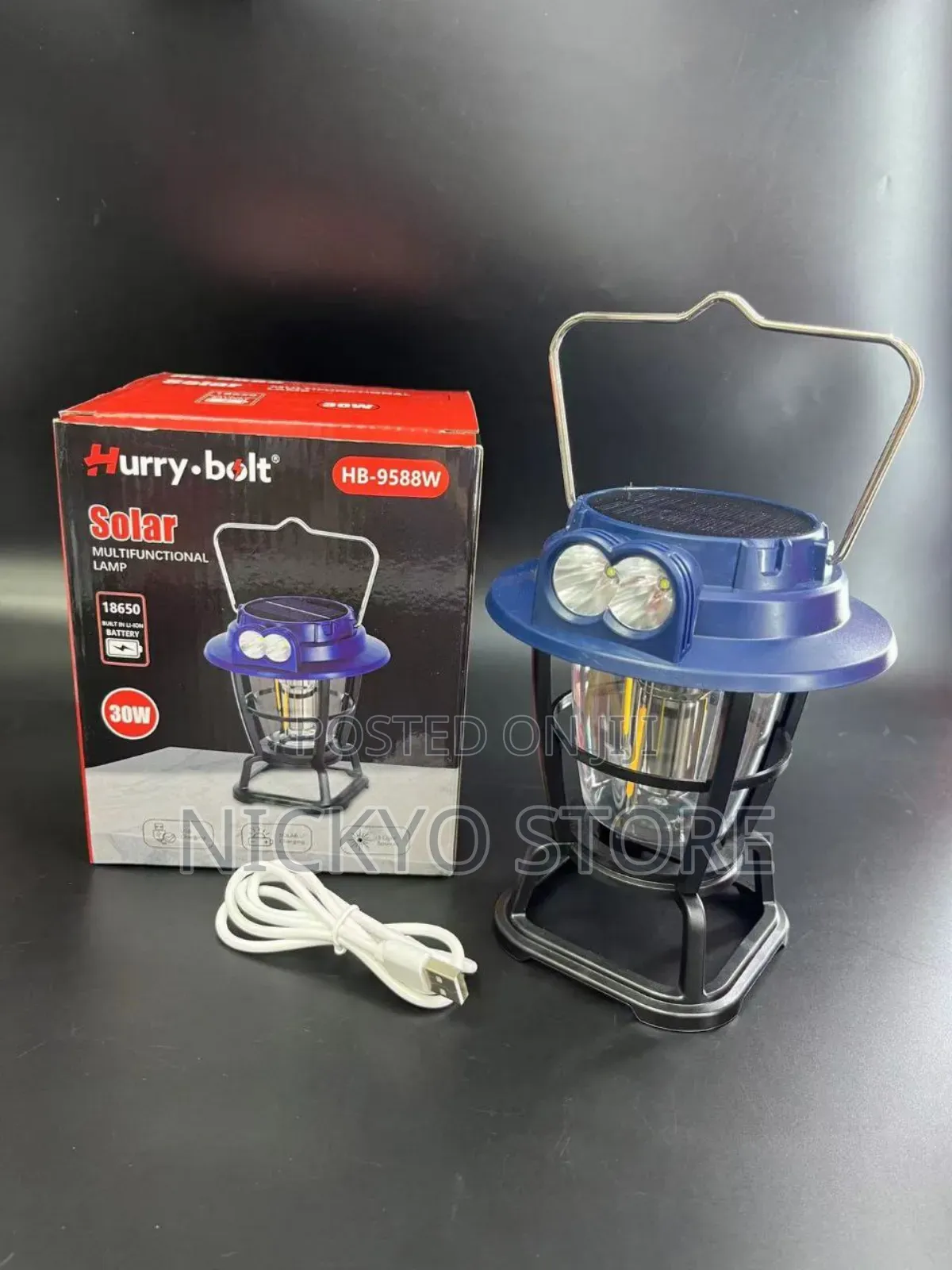 Waterproof Solar and Electric Rechargeable Lamp