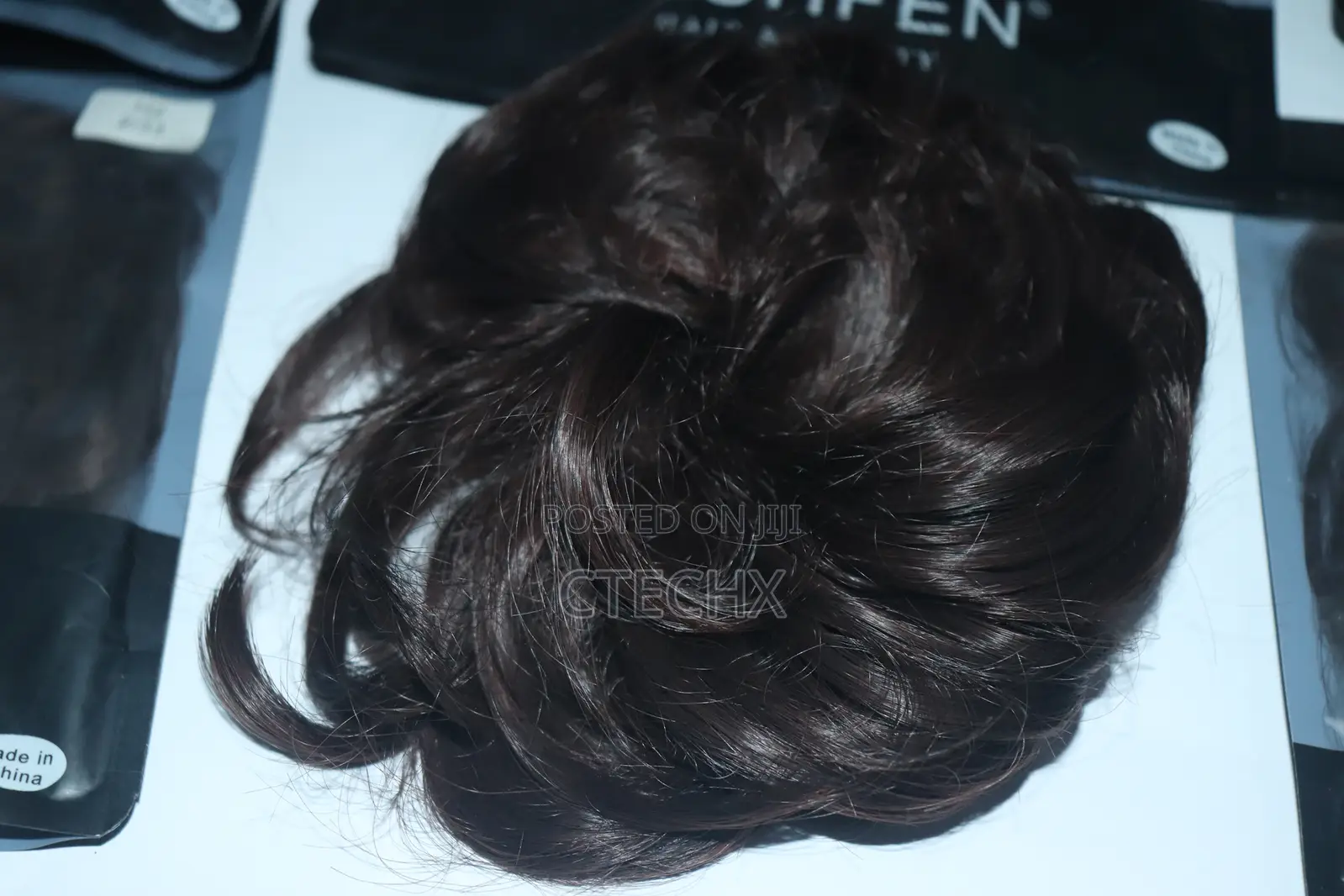 Natural Hair Bun Extensions Curly Elastic Synthetic Hair