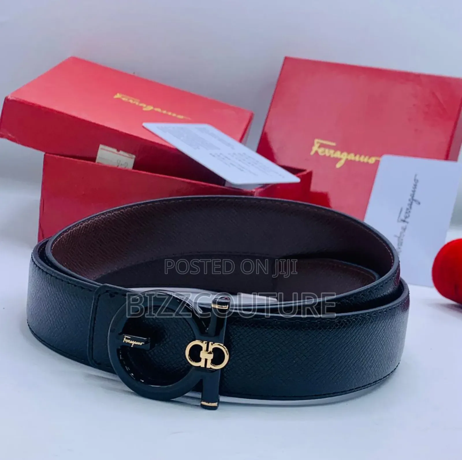 Original Salvatore Ferragamo Leather Belts Available Instore