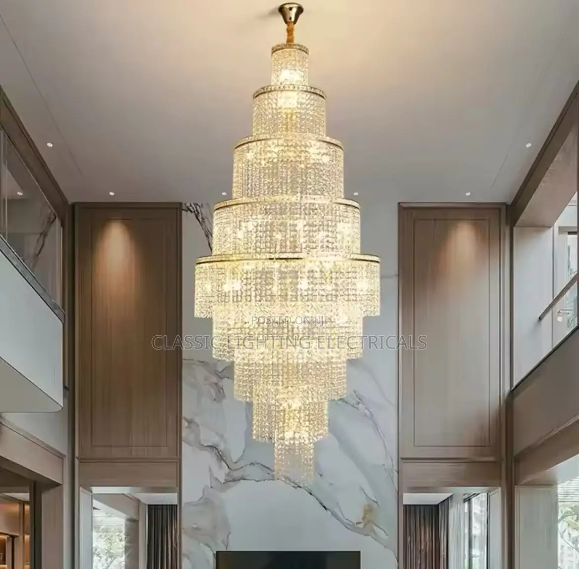 Large Crystal Chandelier for Living Room Creative Design