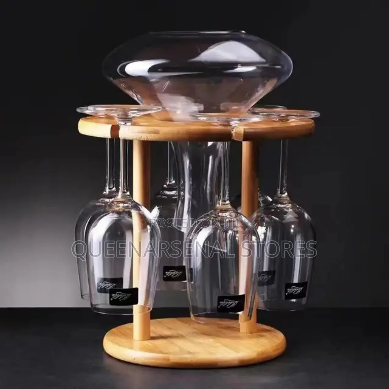 Bamboo Wine and Glass Holder