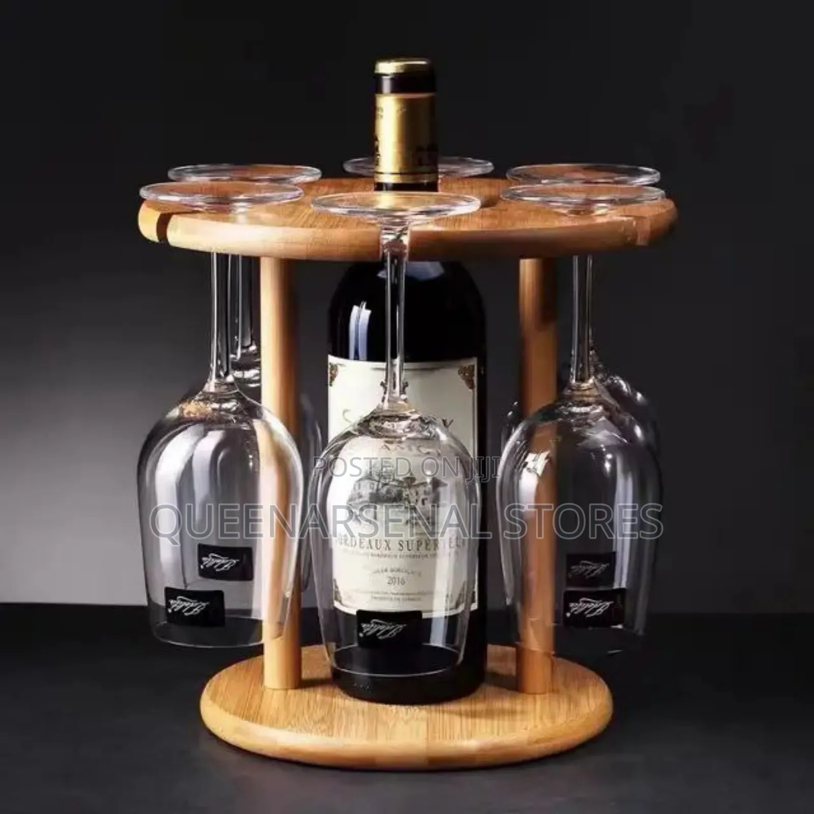 Bamboo Wine and Glass Holder