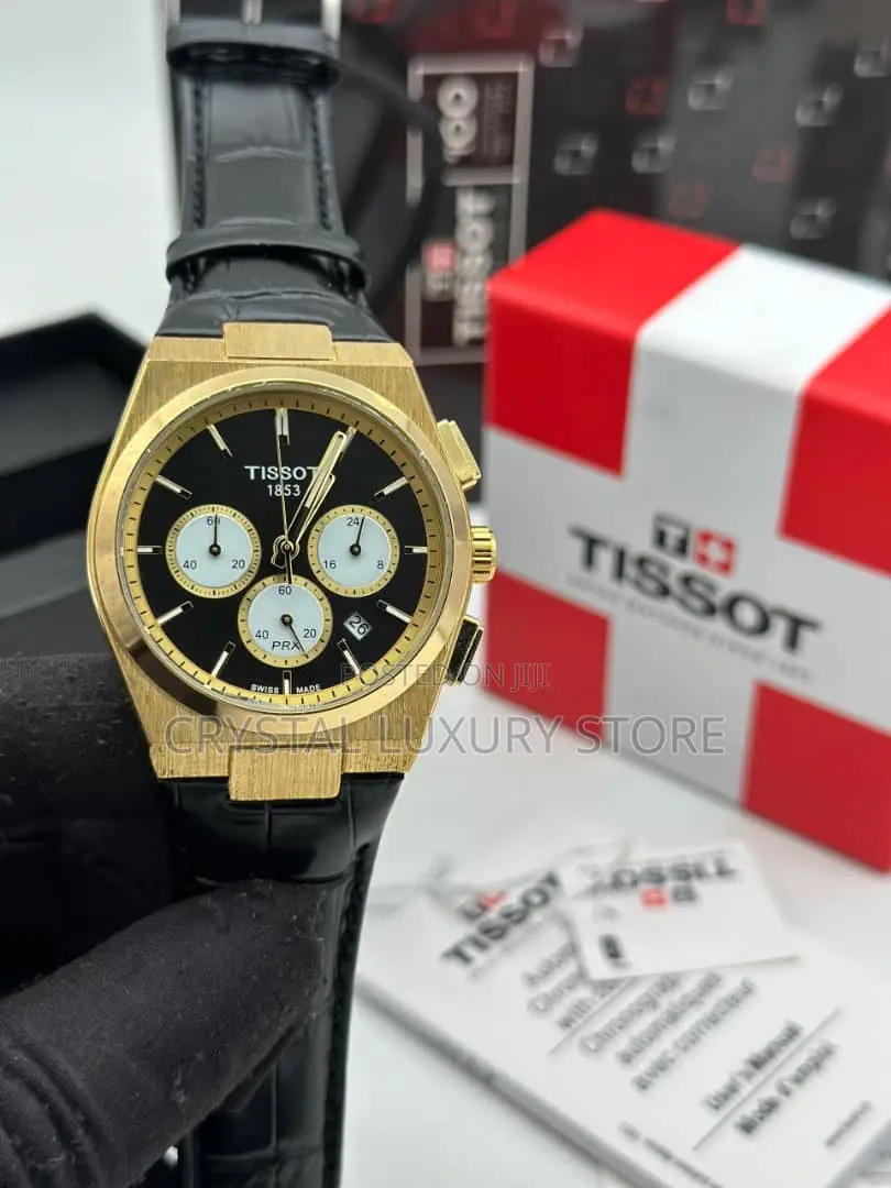 Tissot Quality Luxury Men Genuine Leather Wristwatch