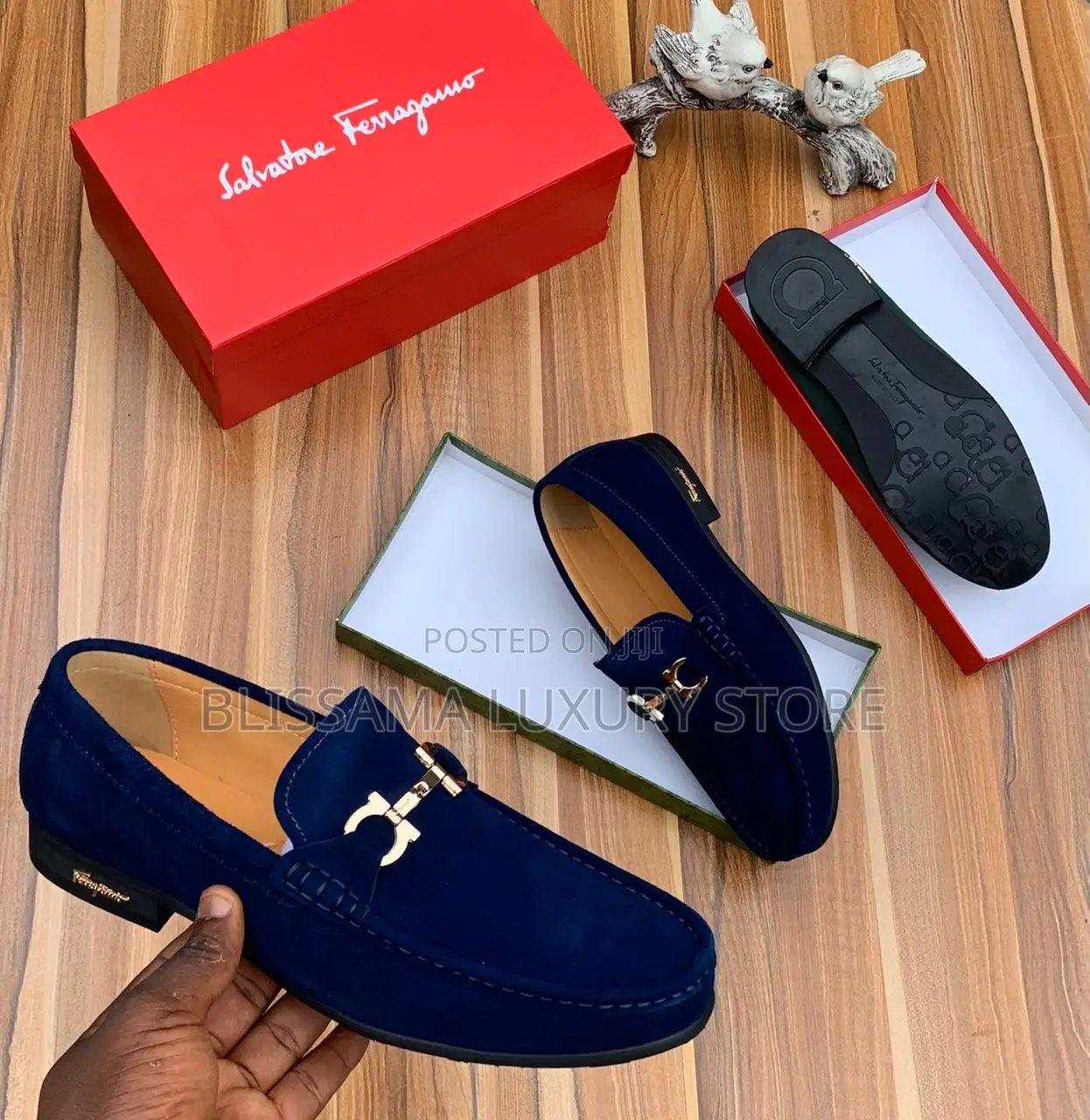 Quality Salvatore Ferragamo Suede Loafers Shoes