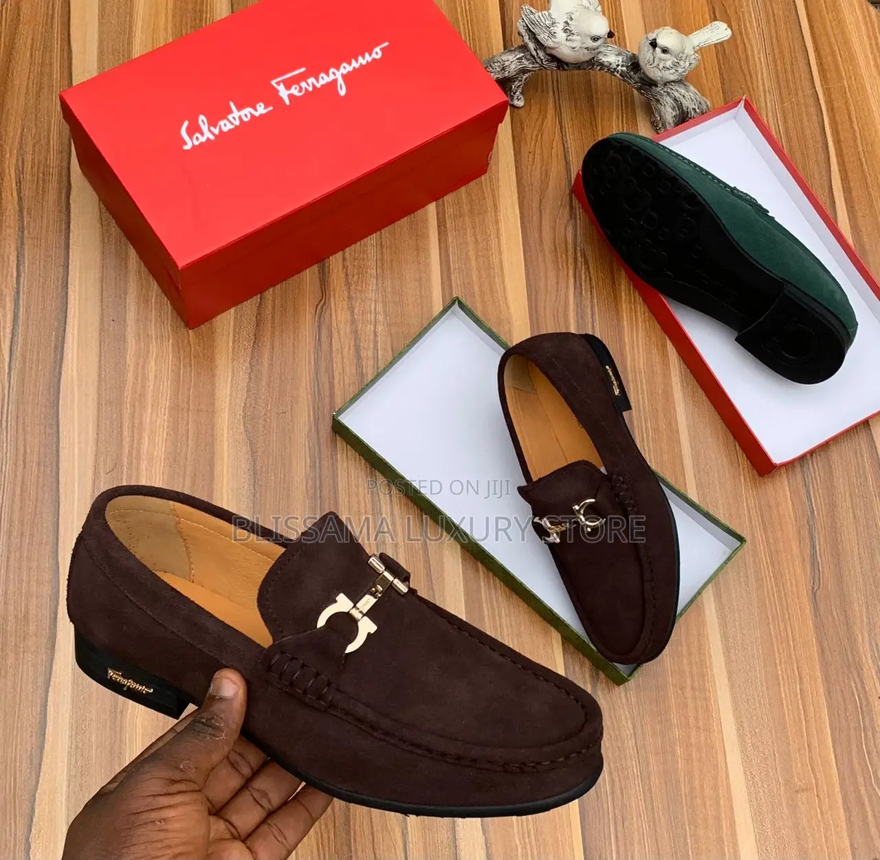 Quality Salvatore Ferragamo Suede Loafers Shoes