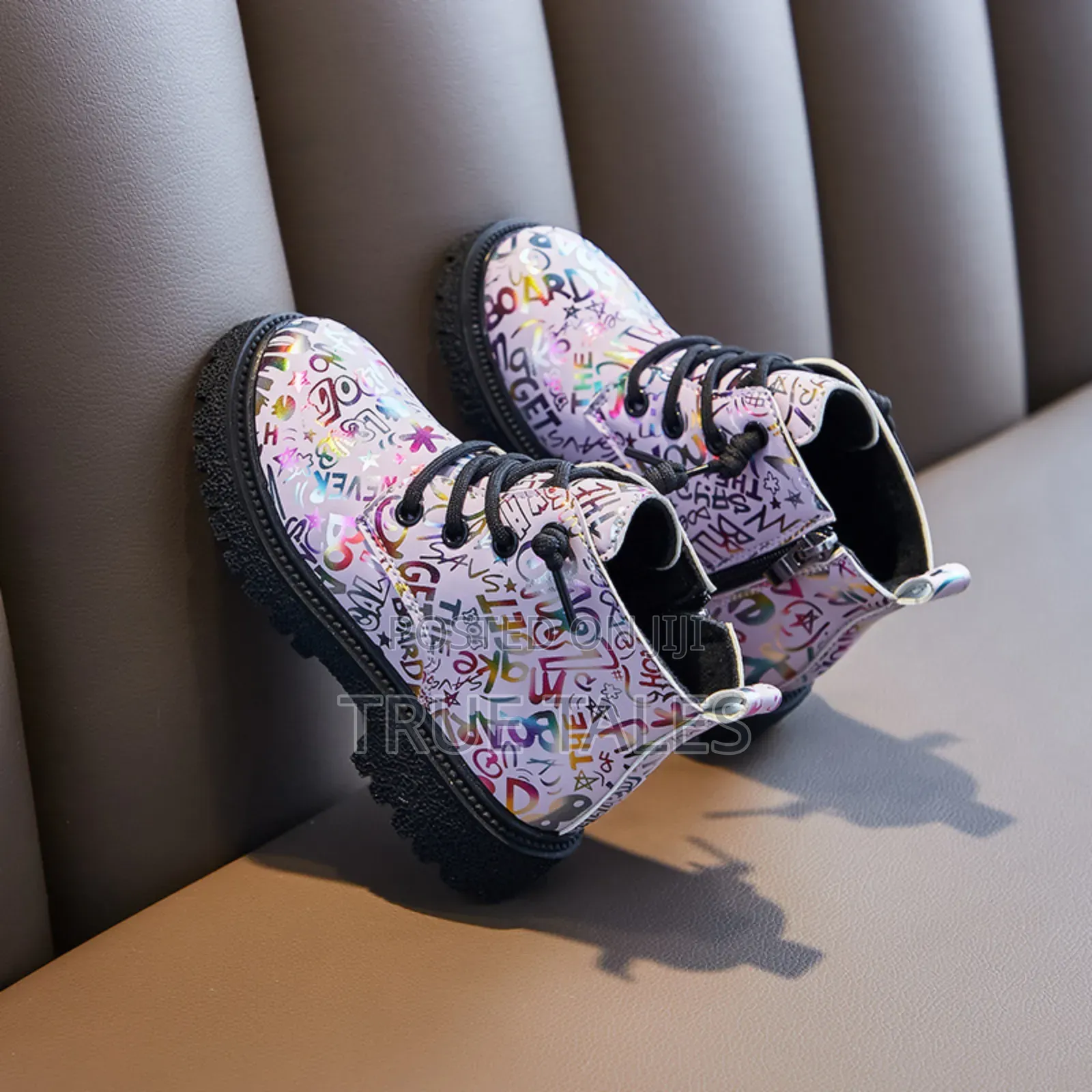Unisex Boys And Girls Unique Glazed Colourful Sneakers/Boots