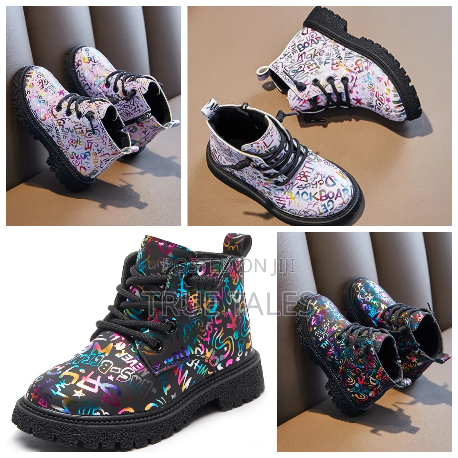 Unisex Boys And Girls Unique Glazed Colourful Sneakers/Boots