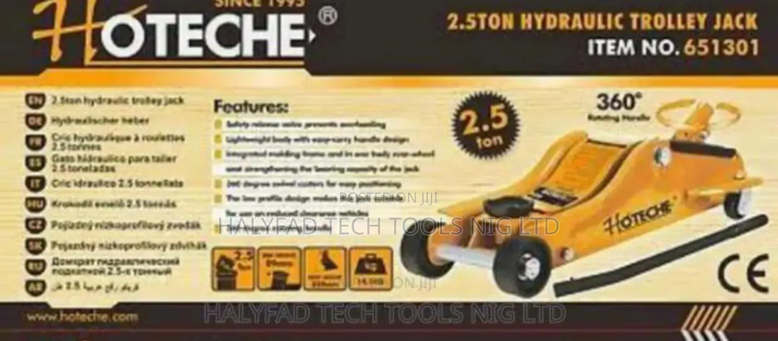 2.5 Ton Hydraulic Trolley Jack