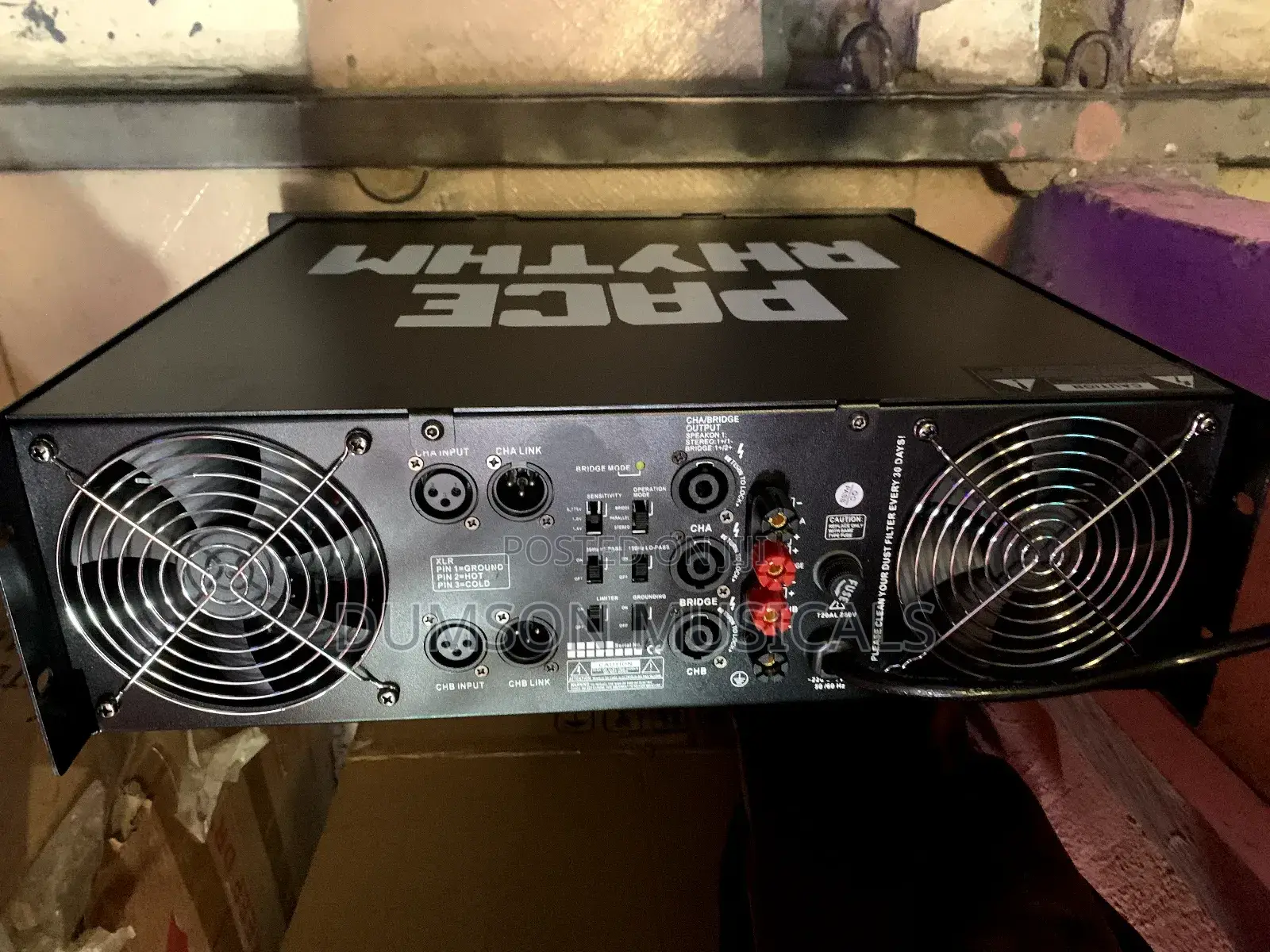 Powered Amplifier PR-6000 Watts Pace Rhythm