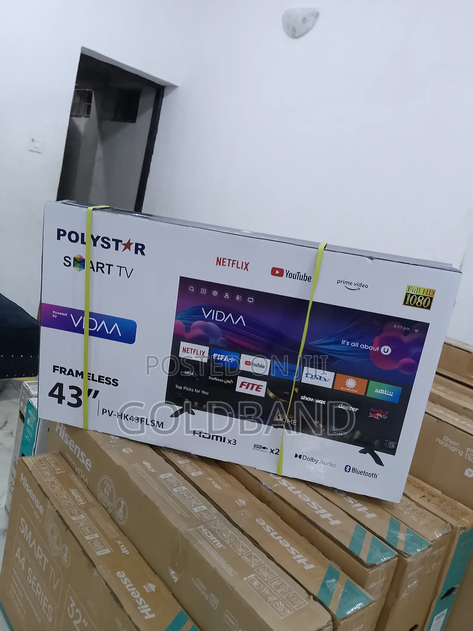 The New Polystar PV-HK43FLSM 43" Framless Smart Tv